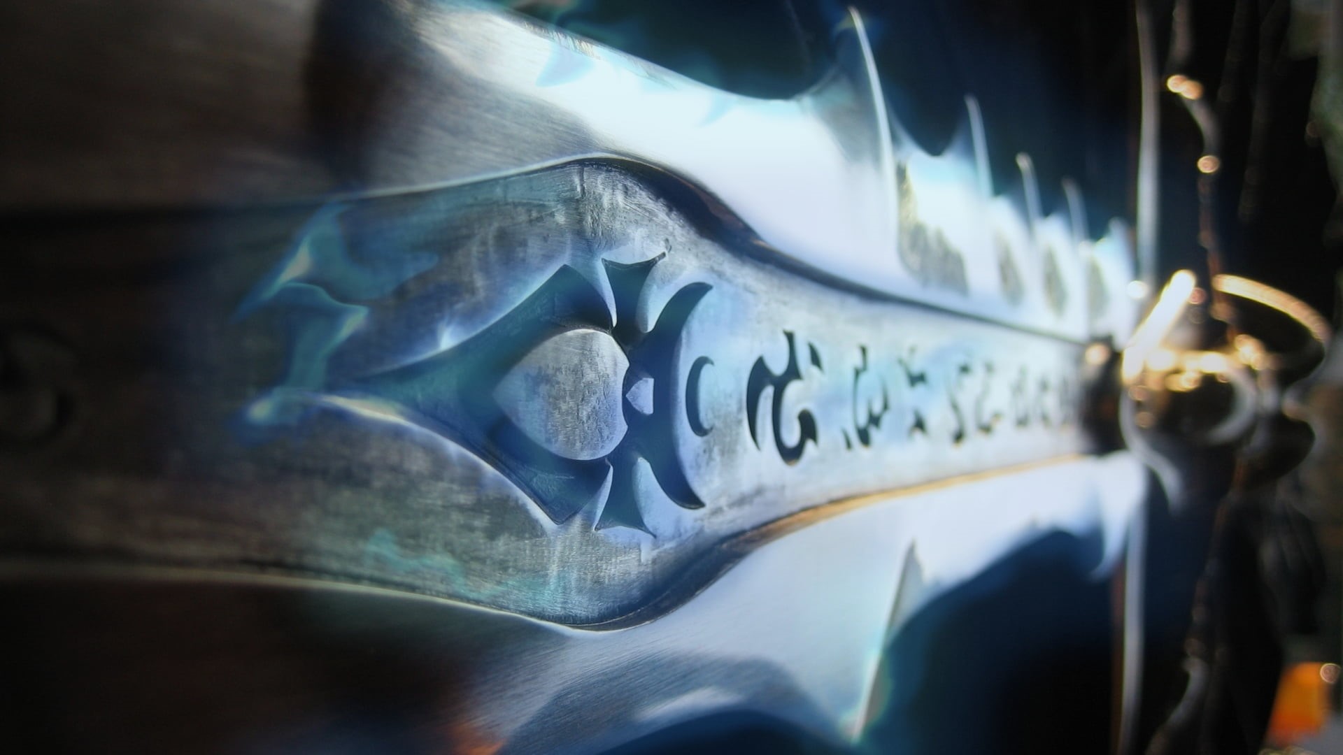 text, architecture, communication, selective focus, no people, day, indoors, 1080P, Lich King, illuminated, bone, Frostmourne, Arthas, transparent, human skeleton, HD Wallpaper