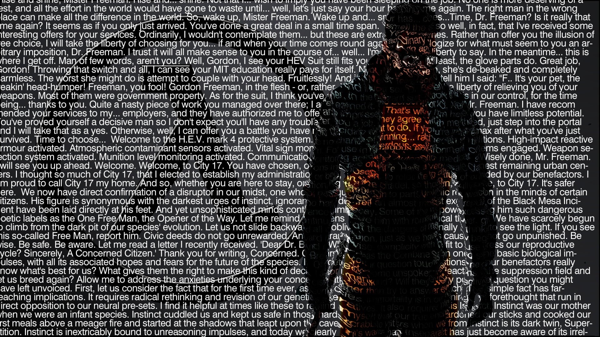 artwork, art and craft, belief, clothing, religion, s, travel, warm clothing, representation, male likeness, text, indoors, men, pattern, no people, Half-Life 2, HD Wallpaper