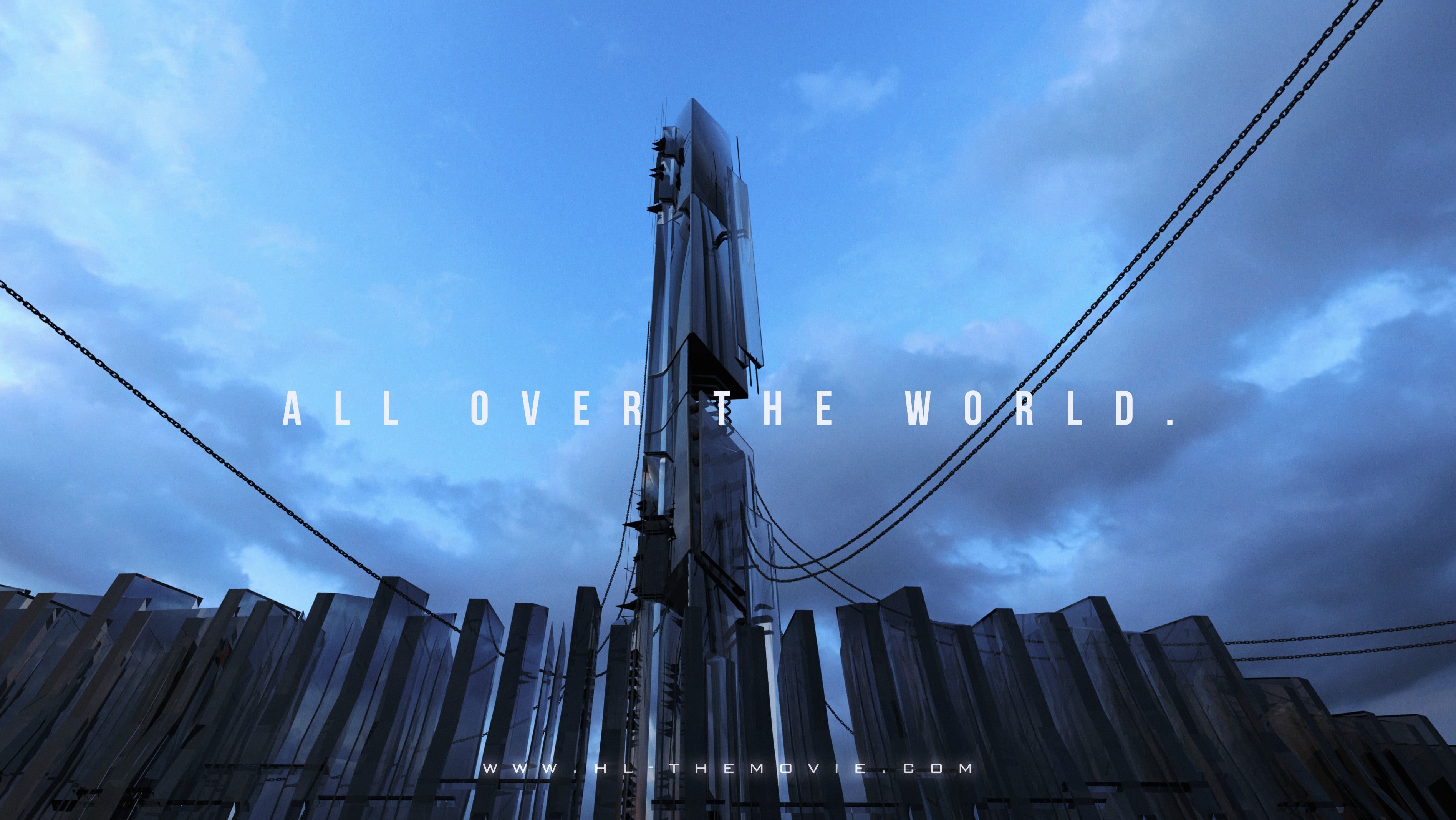 connection, nature, screenshot, built structure, electricity, cloud - sky, 2K, beauty in nature, Valve Corporation, in a row, world, technology, transportation, HD Wallpaper