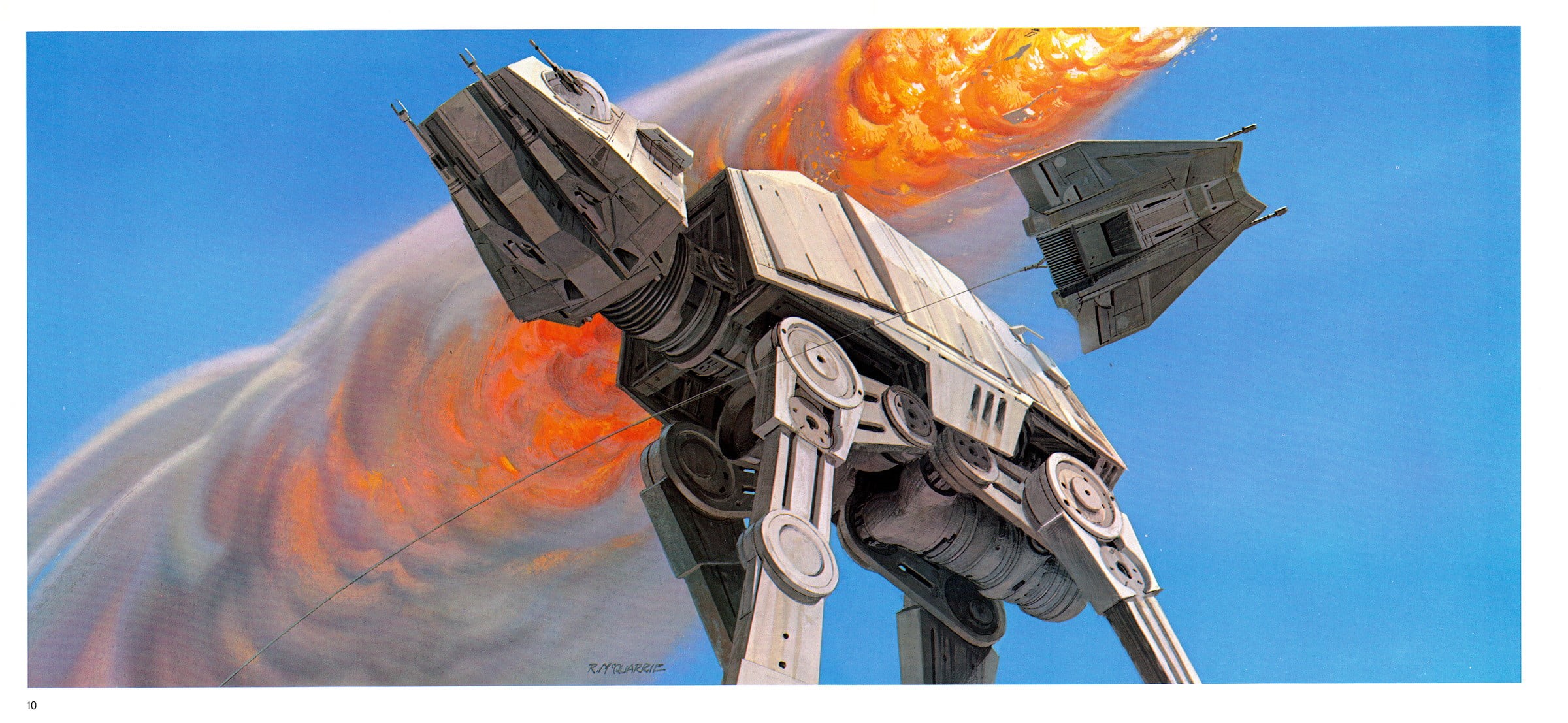 T-47 airspeeder, artwork, Star Wars: Episode V - The Empire Strikes Back, 1080P, AT-AT, Ralph McQuarrie, HD Wallpaper