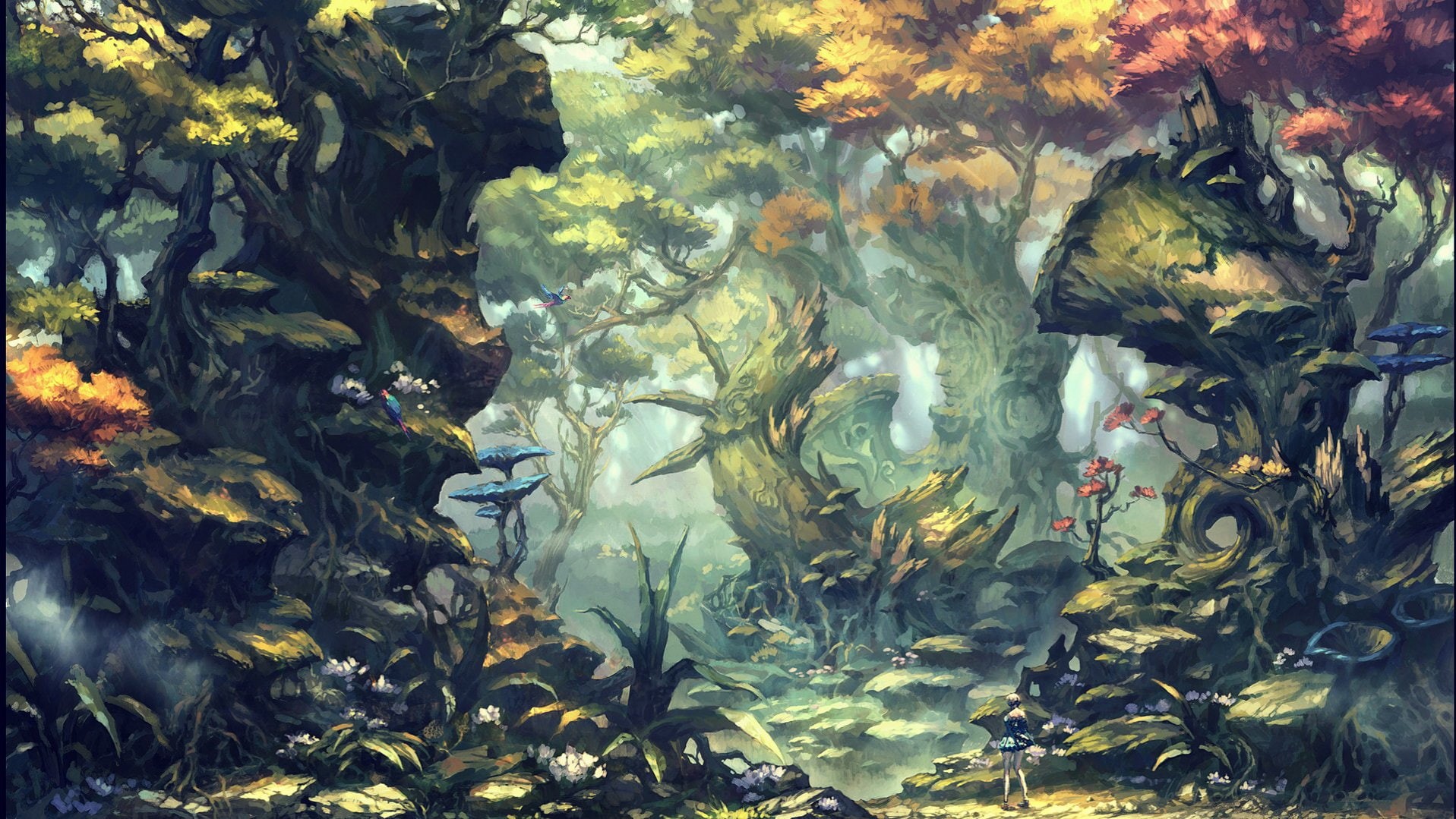 Forest, 720P, Fantasy, Elf, Light, HD Wallpaper