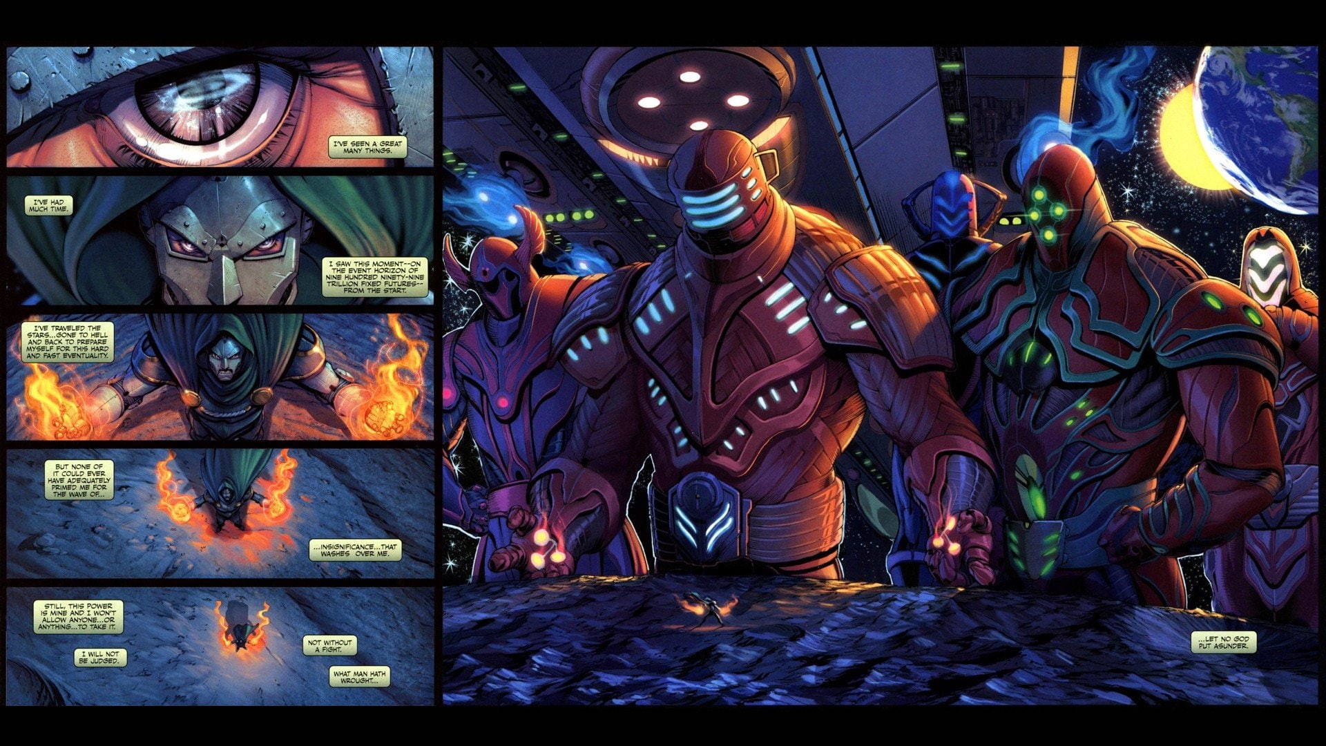 Fantastic Four, 1080P, comics, Doctor Doom, Marvel Comics, HD Wallpaper