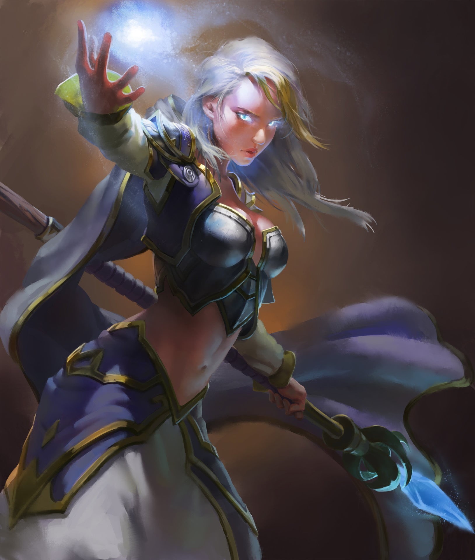 Jaina Proudmoore, females, human limb, activity, waist up, hair, young women, human arm, arts culture and entertainment, adult, blond hair, women, beautiful woman, Phone HD Wallpaper