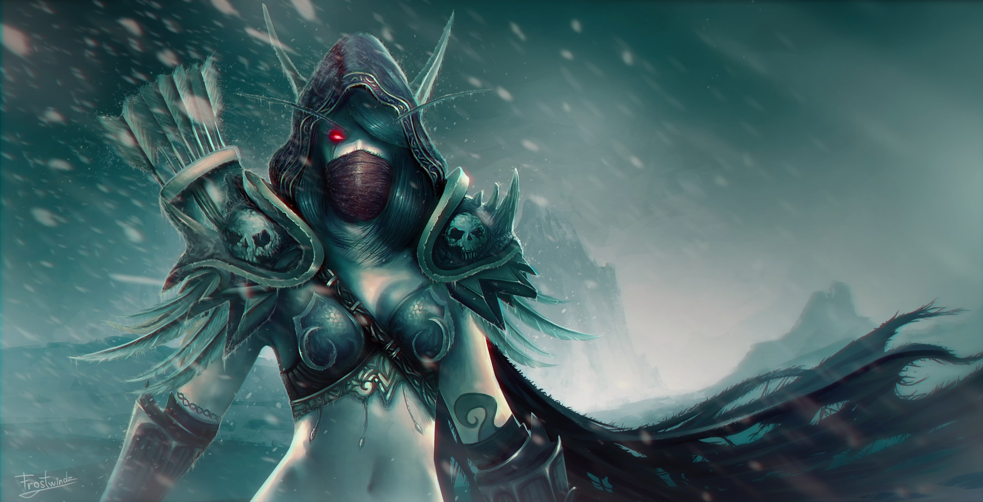 legends, costume, 2K, sculpture, art and craft, close-up, human representation, celebration, skull, ashe, league, look, mask, digital composite, creativity, HD Wallpaper