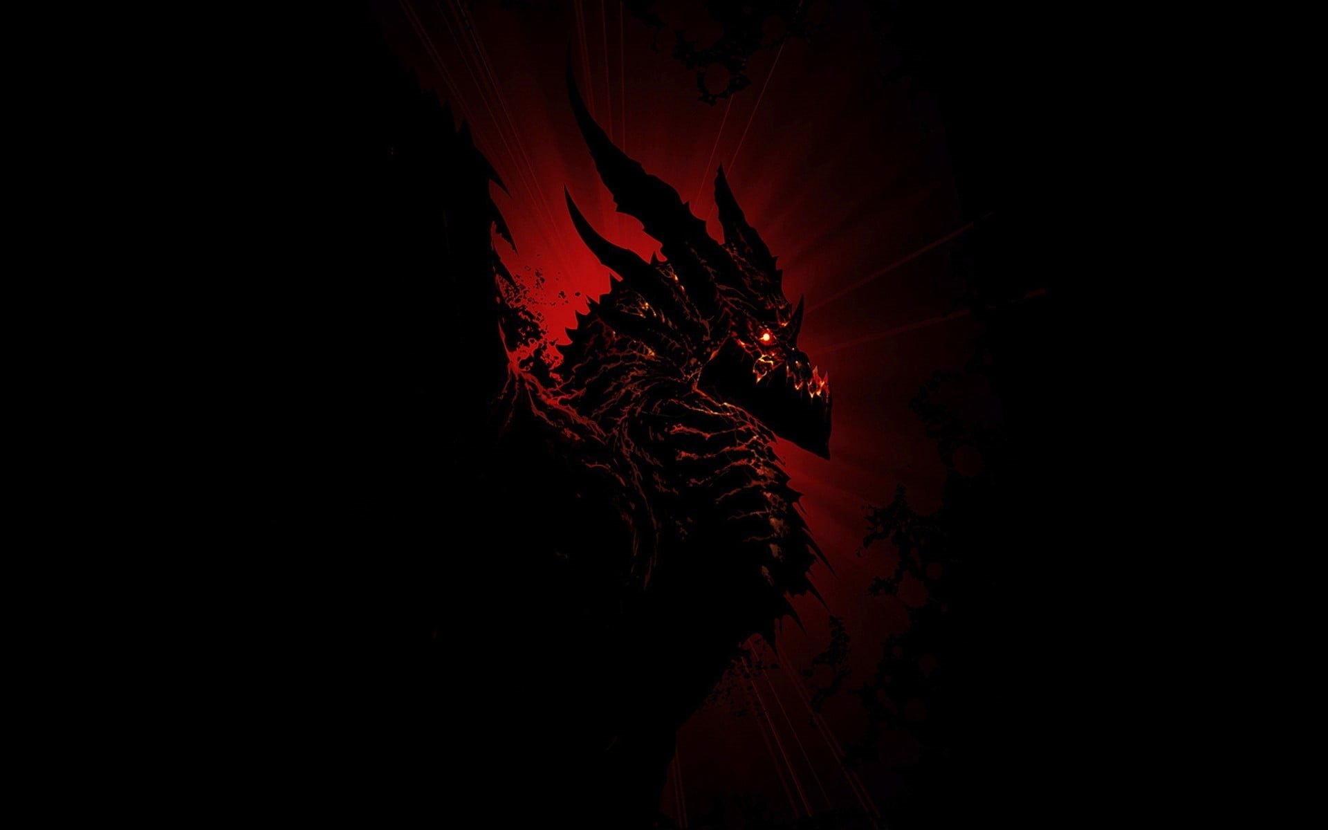 night,  World of Warcraft, illuminated, sign, beauty in nature, land, glowing, dark, Hearthstone, silhouette, red, geology, 1080P, physical geography, HD Wallpaper