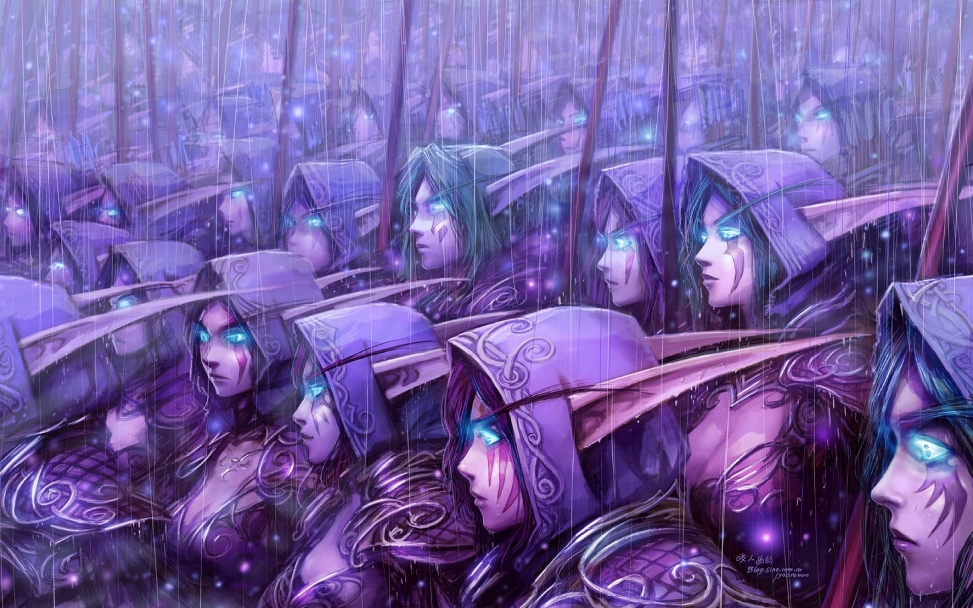 artwork, elf, abundance, women, outdoors, nature, people, backgrounds, fantasy art, large group of objects, World of Warcraft, real people, adult, digital, HD Wallpaper