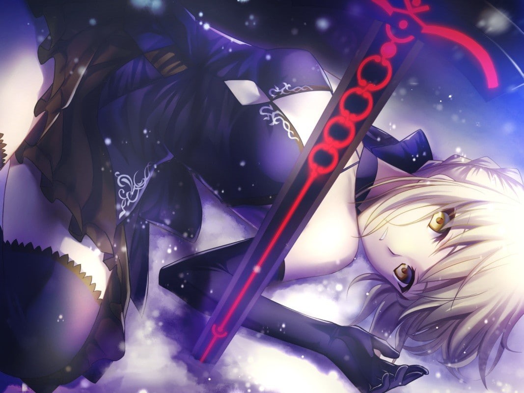sword, anime, Fate Series, Saber Alter, Fate/Grand Order, anime girls, 480P, HD Wallpaper