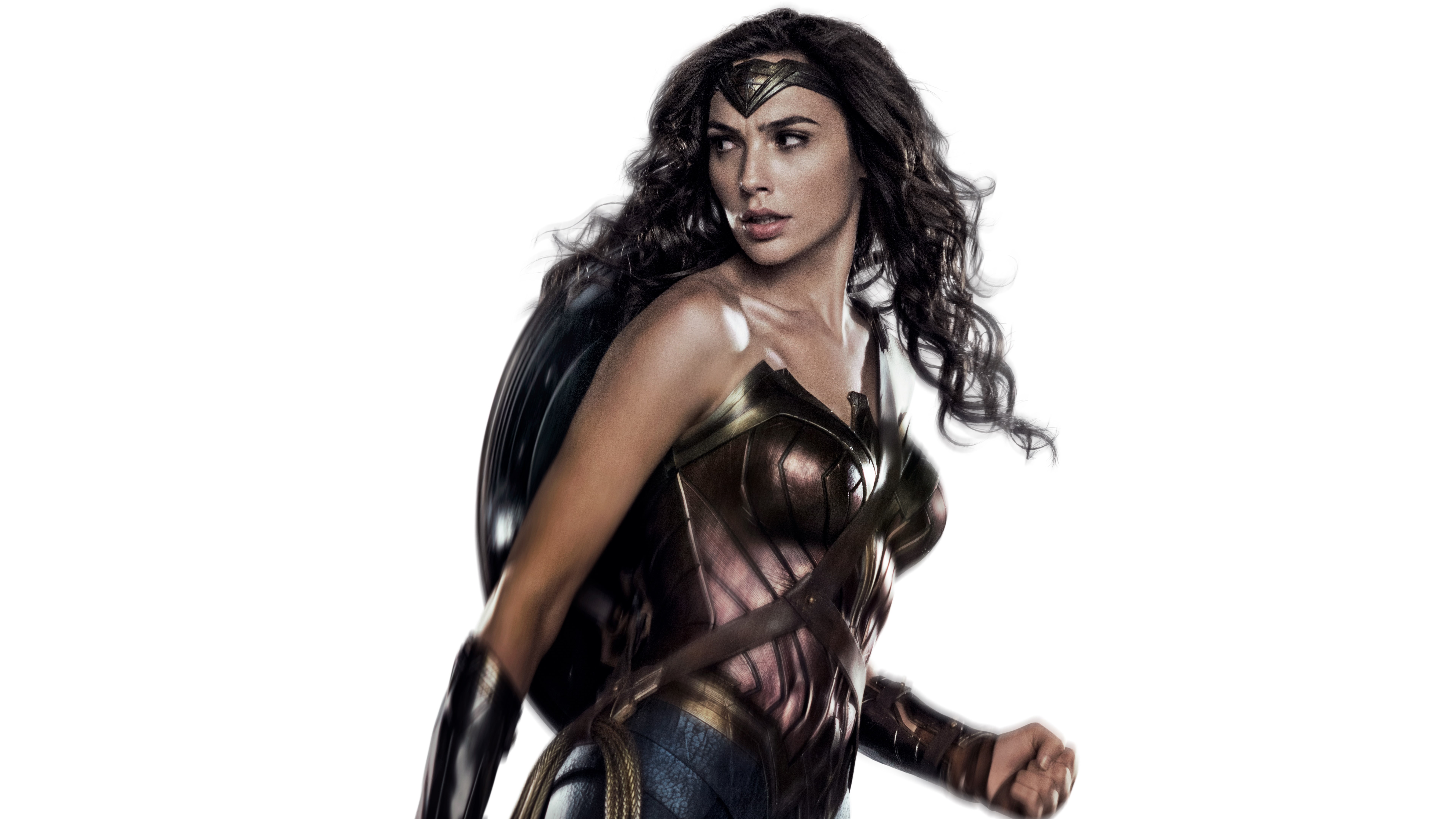 adult, Gadot, young adult, Wonder, indoors, cut out, hair, looking at camera, portrait, clothing, beautiful woman, women, fashion, long hair, white background, HD Wallpaper