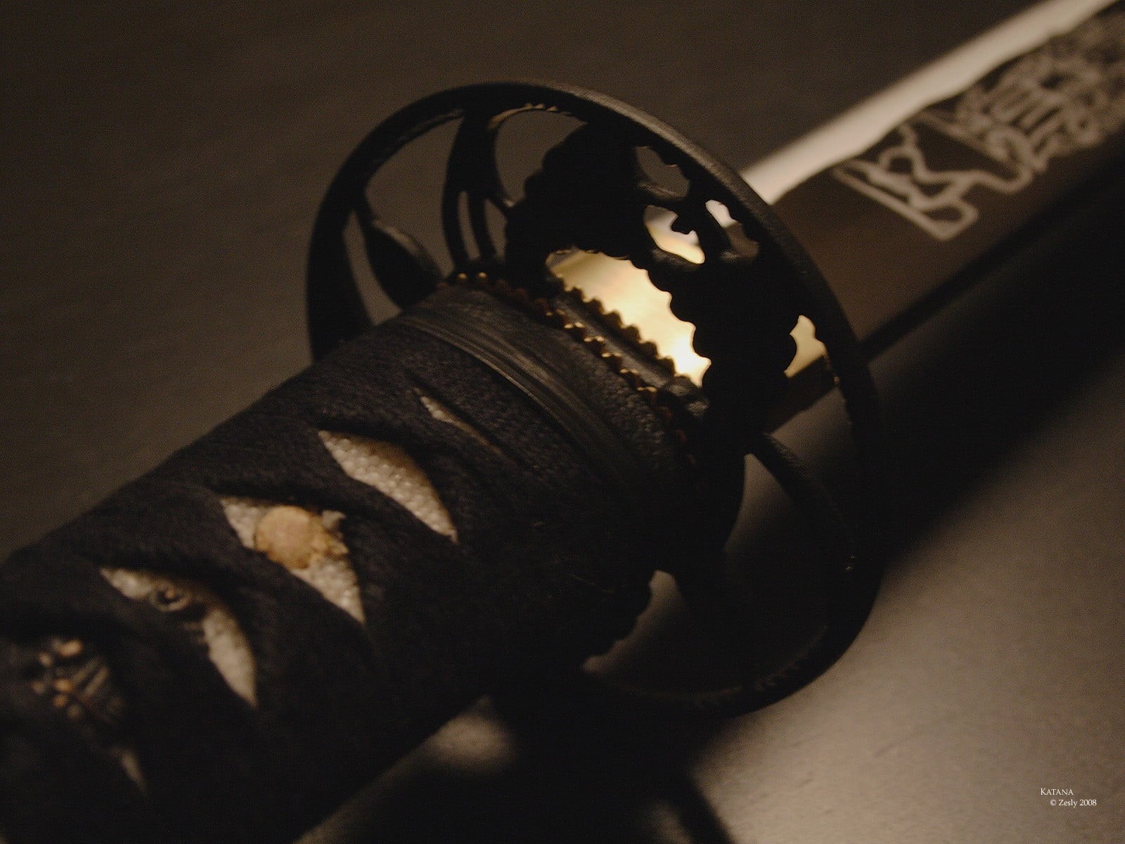 representation, weapon, arts culture and entertainment, no people, shoe, indoors, black, handled, creativity, samurai, shadow, communication, katana, pattern, HD Wallpaper