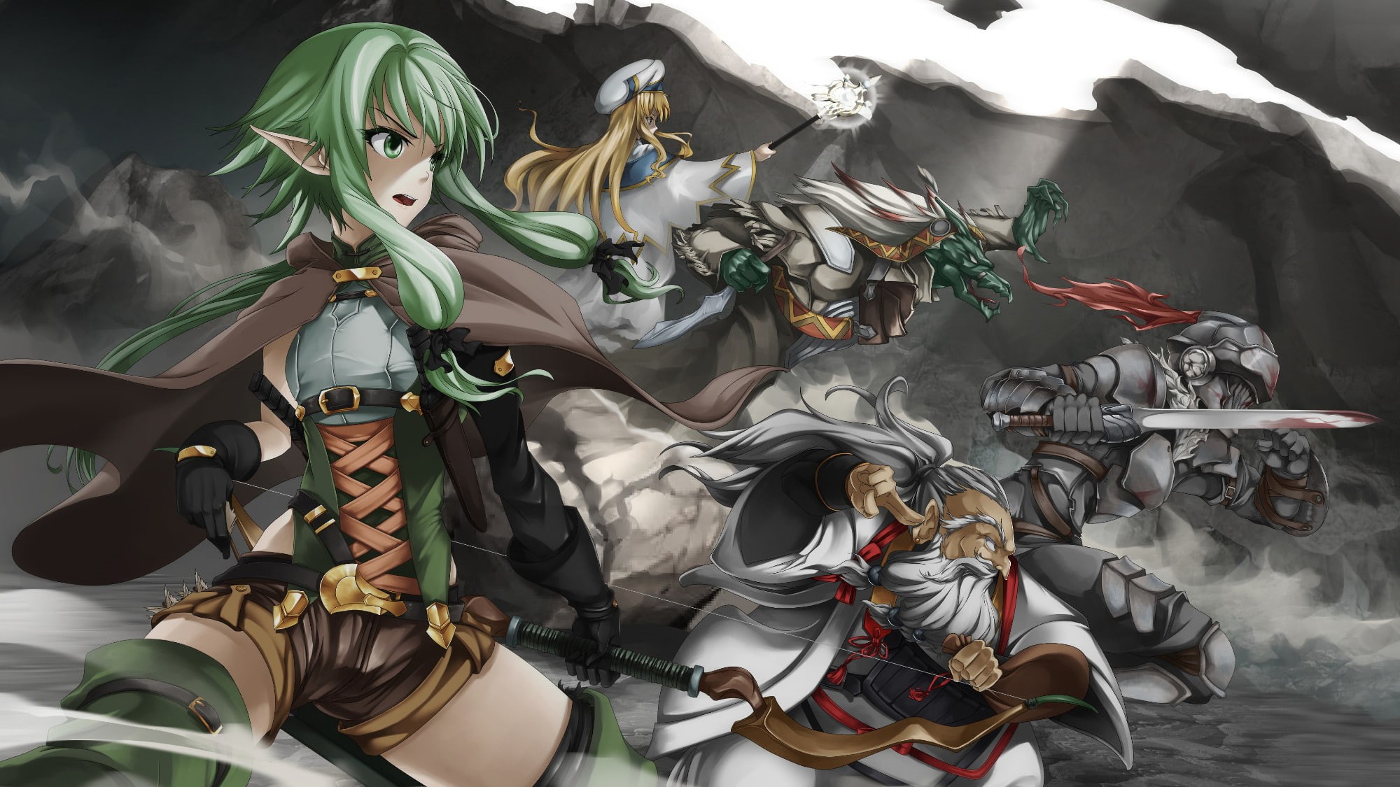 Anime, Tokage Souryo, Kouhito Doushi, Yousei Yunde, Onna Shinkan, 1080P, Goblin Slayer, HD Wallpaper