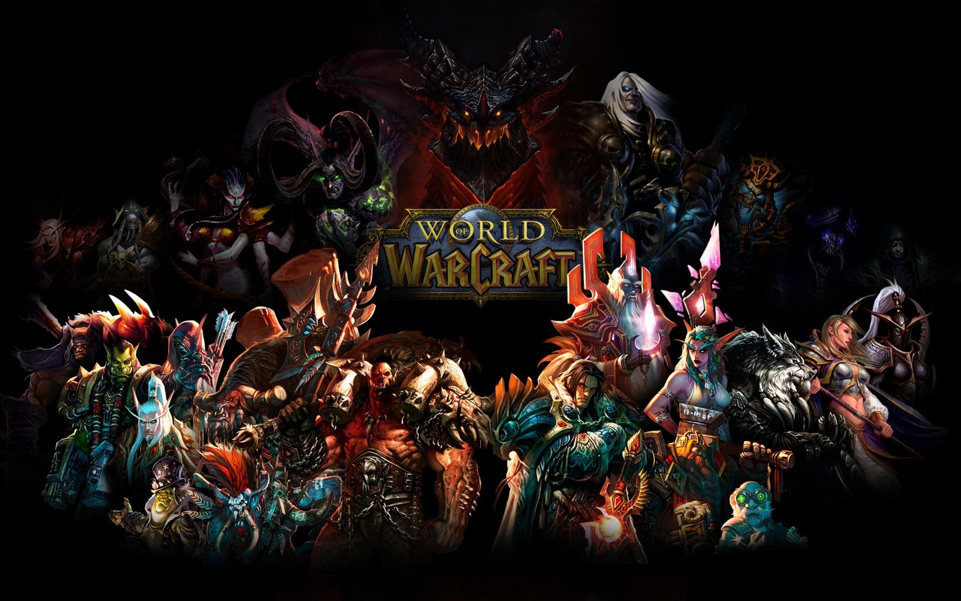 Akama (World Of Warcraft), Arthas Menethil, game, statue, Lorthemar Theron, Illidan Stormrage, multi colored, Trade Prince Gallywix, Gelbin Mekkatorque, HD Wallpaper