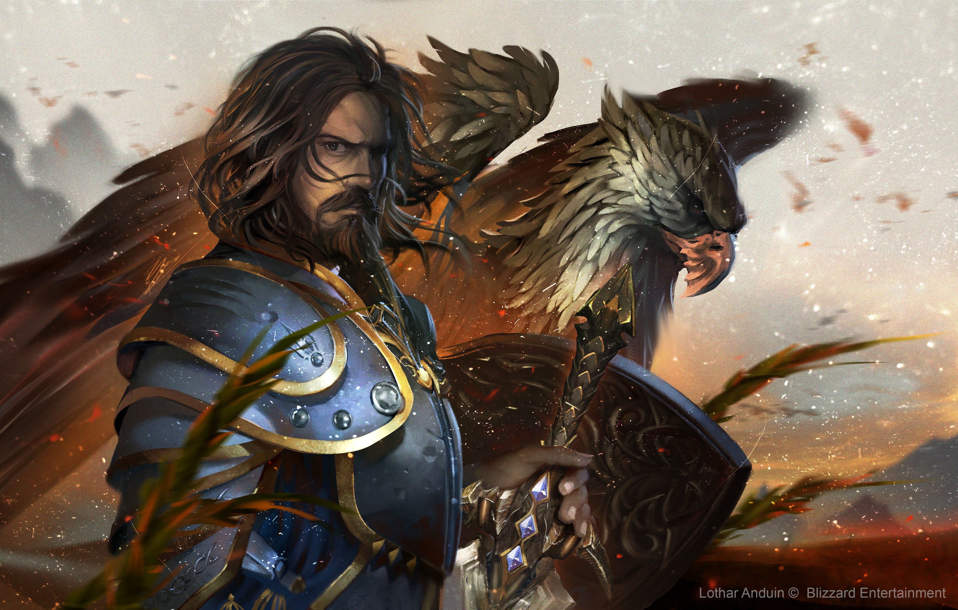 warcraft, people, lothar anduin, real people, creativity, animal, women, men, day, representation, lifestyles, World of Warcraft, one Person, digital, illustration, HD Wallpaper