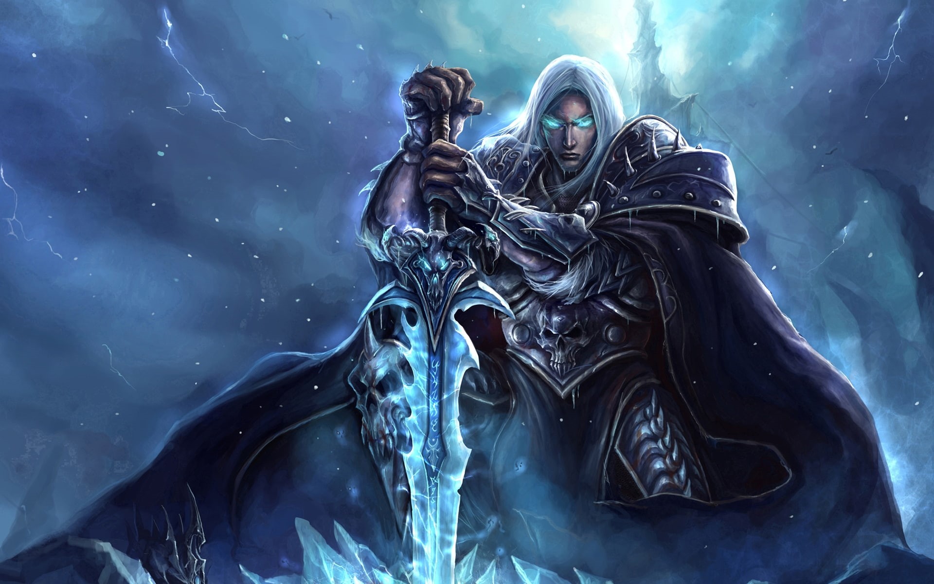 warcraft, 1080P, Lich King, art, World of Warcraft, king, lich, world, HD Wallpaper