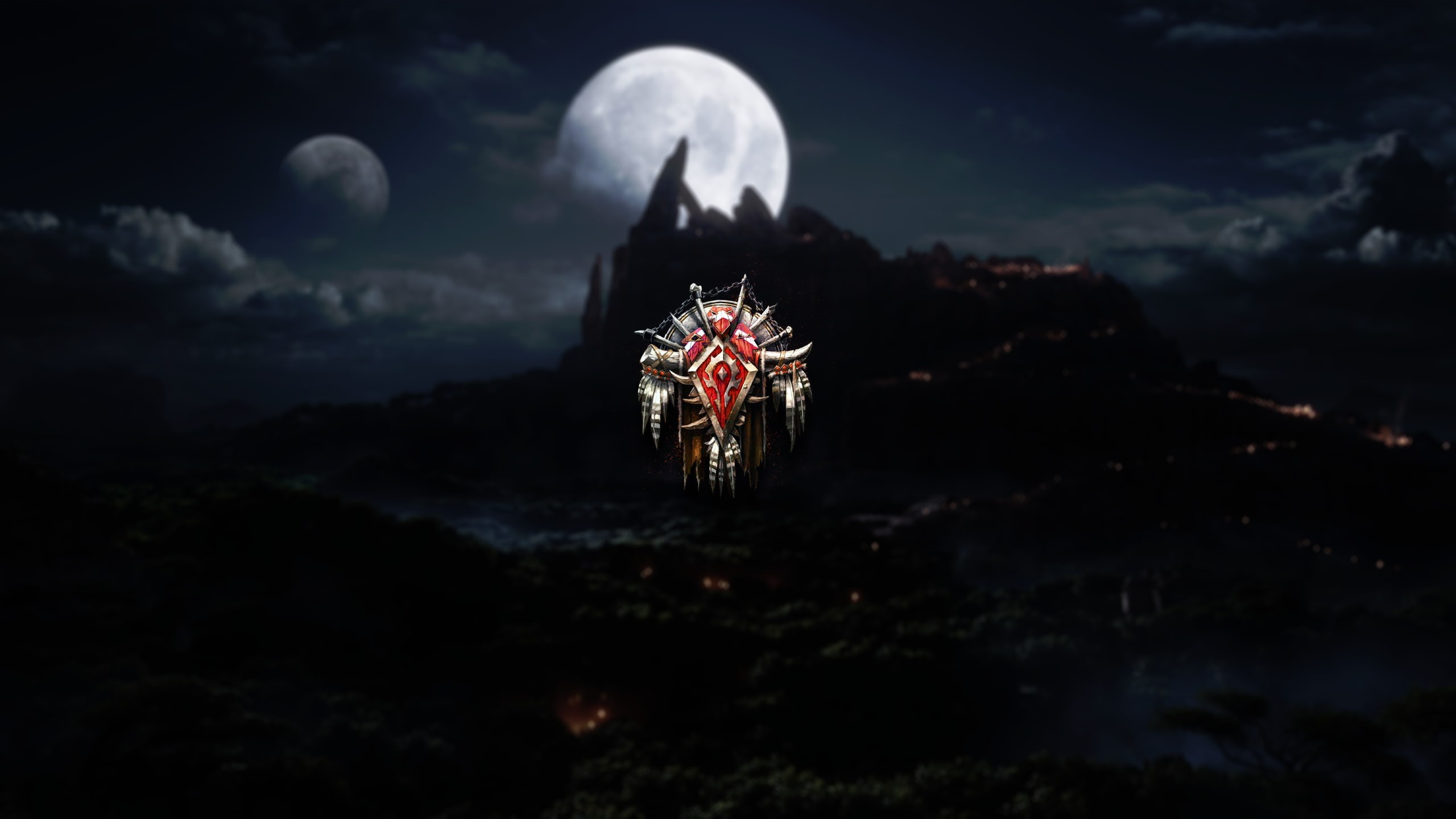digital art, video games, World of Warcraft, 2K, horde, crest, HD Wallpaper