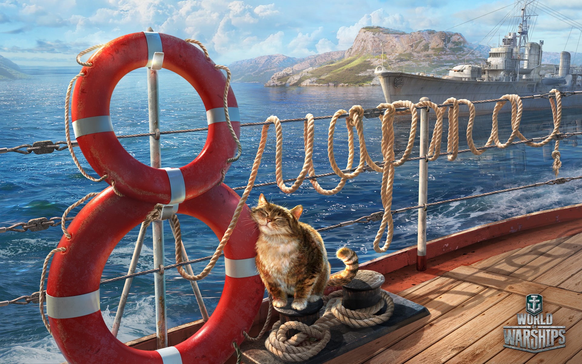  harbor, wood - Material, animal, railing, no People, transportation, nautical Vessel, life Belt, mode of Transport, ships, one animal, blue, HD Wallpaper