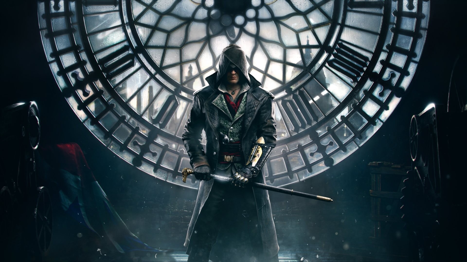 metal, built structure, standing, lifestyles, Assassins Creed Syndicate, women, 1080P, leisure activity, city, Assassins Creed, front view, game, holding, HD Wallpaper