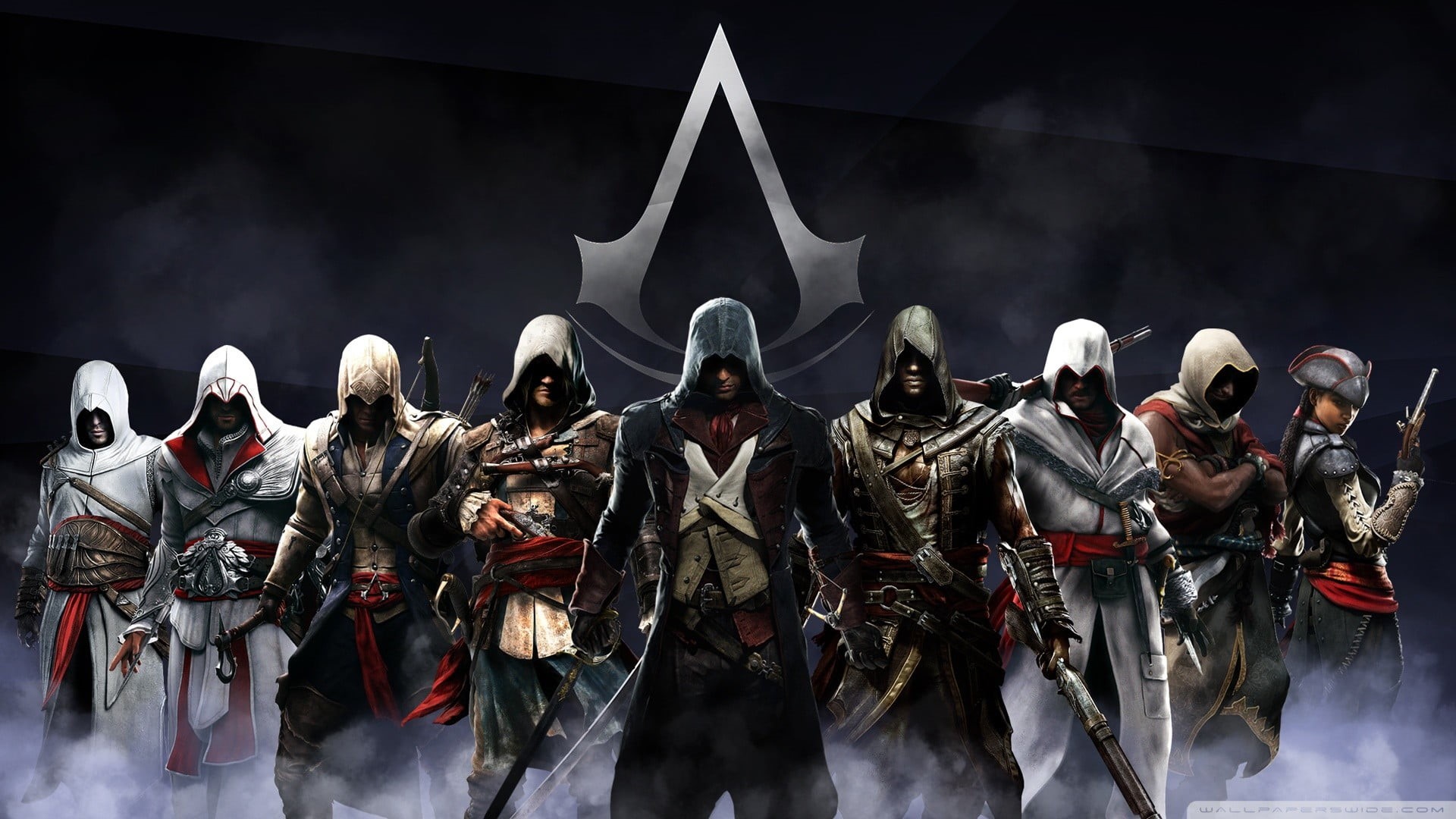 night, real people, front view, people, event, government, assassin, weapon, crowd, video games, s, standing, digital, men, uniform, Assassins Creed, HD Wallpaper