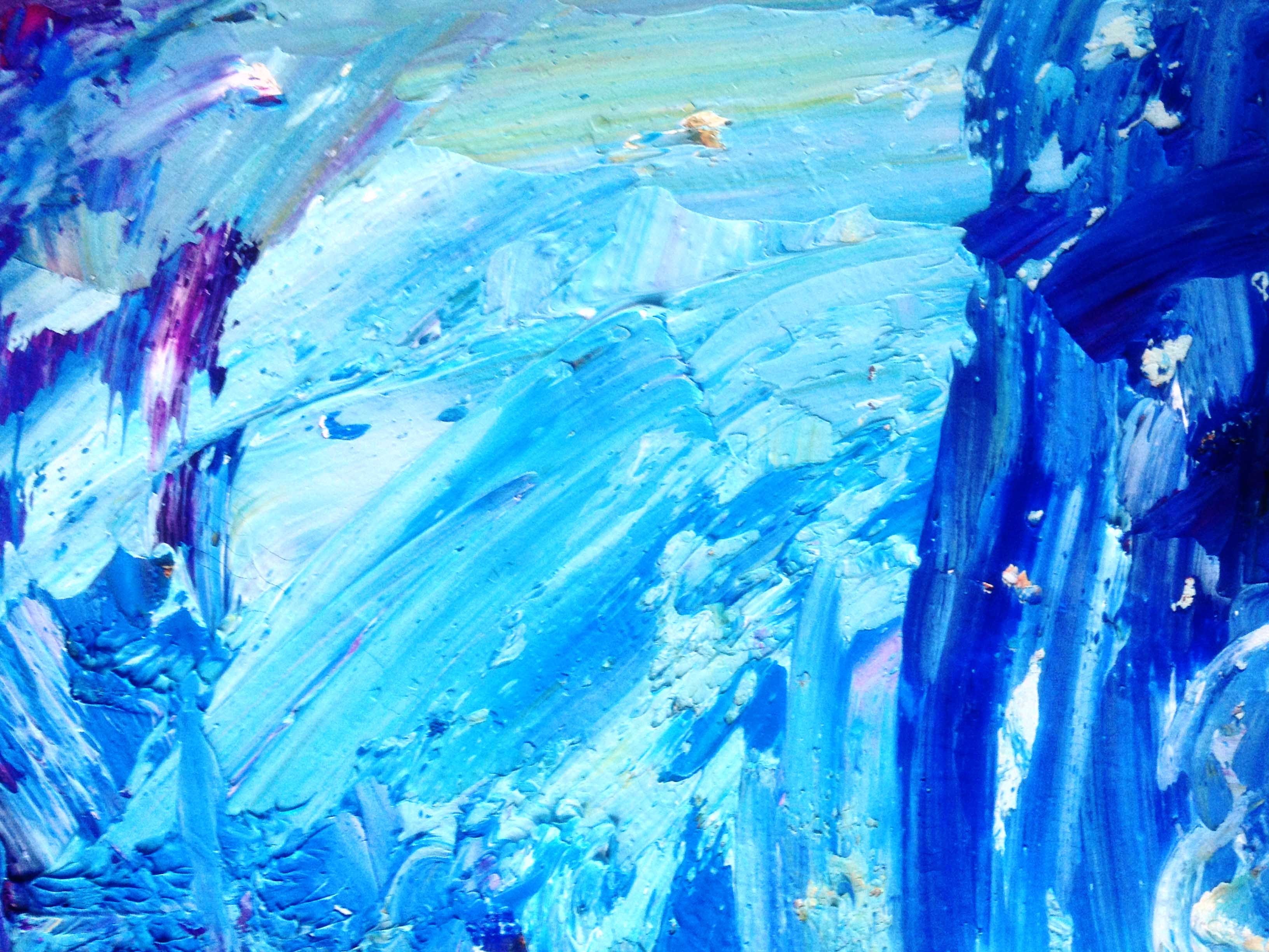 turquoise, artistic, painted image, oil painting, painting, 2K, picture, paint, background, semi-precious gem, artwork, design, color, contemporary, canvas, HD Wallpaper