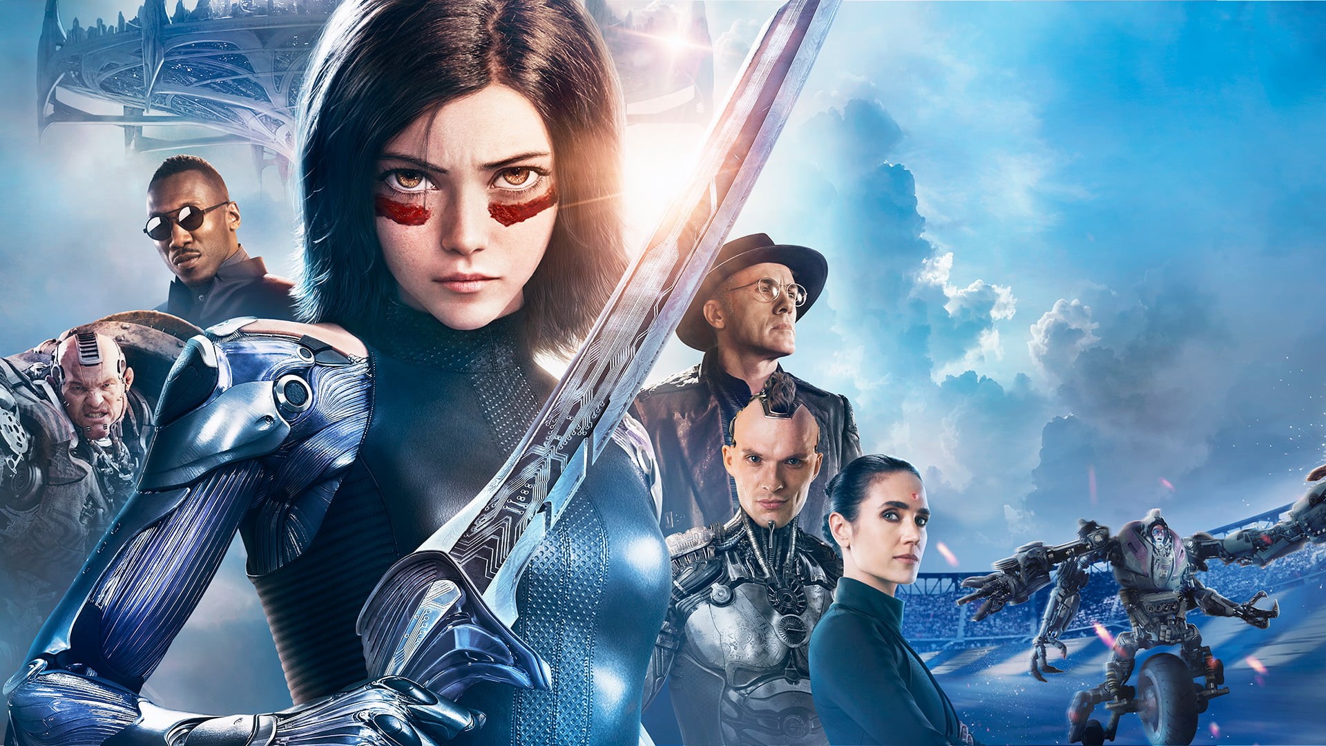 Jennifer Connelly, Movie, 1080P, Christoph Waltz, Ed Skrein, Alita (Alita: Battle Angel), Alita: Battle Angel, Mahershala Ali, HD Wallpaper