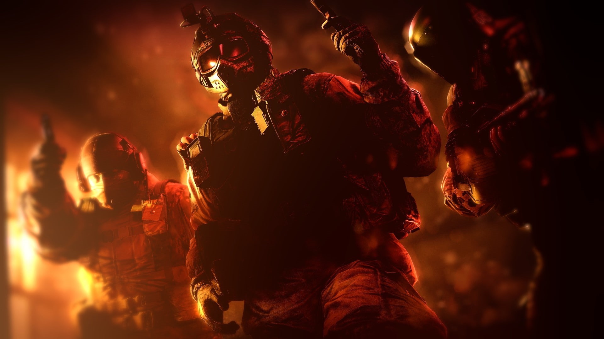 1080P, video games, PC gaming, Rainbow Six: Siege, SWAT, dark, Video Game Art, HD Wallpaper