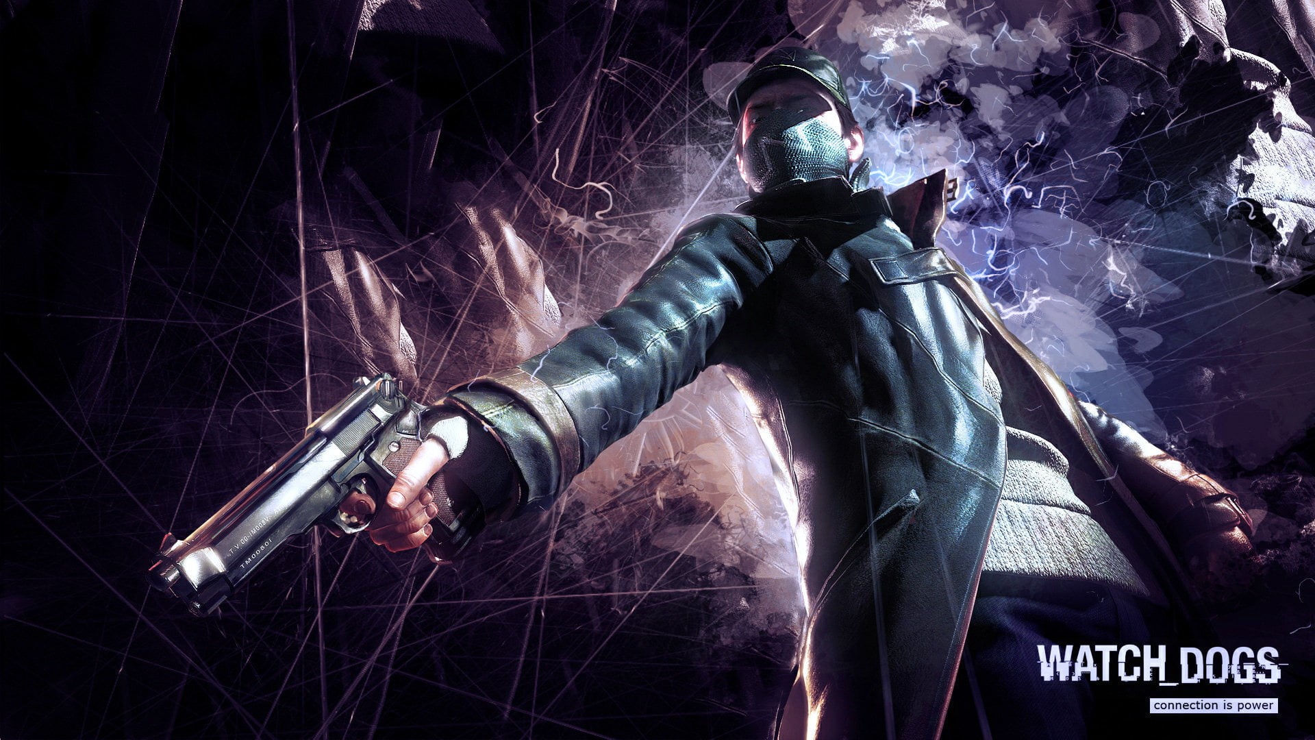 adult, game, government, security, human body part, 1080P, digital art, protection, indoors, watch, machine gun, video games, Watch_Dogs, human representation, HD Wallpaper
