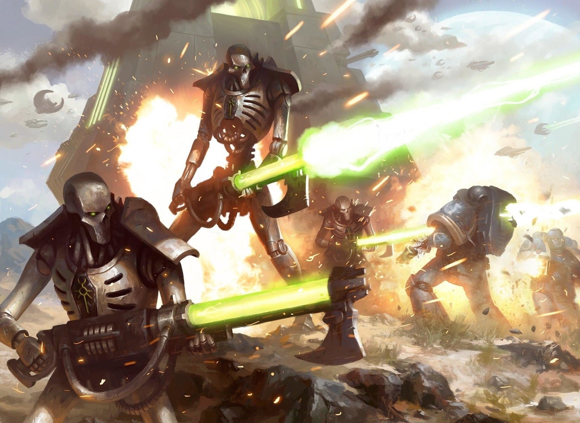 Warhammer, Space Marine, Warhammer 40K, Necron (Warhammer), 1080P, HD Wallpaper