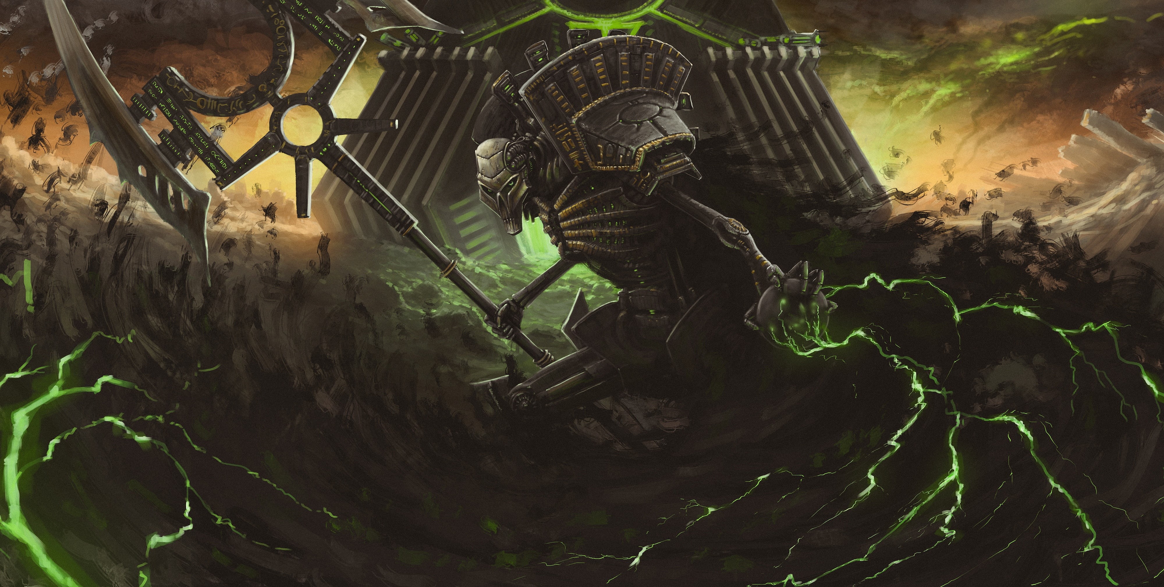 4K, Warhammer 40K, Warhammer, Necron Lord (Warhammer 40k), HD Wallpaper