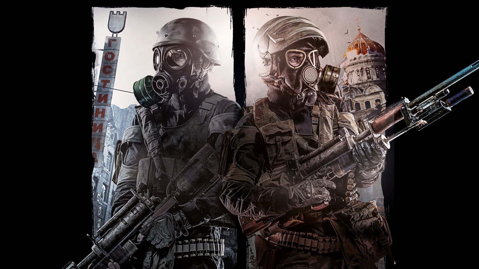 Russian, 1080P, digital art, soldier, video games, weapon, Russia, Metro 2033, assault rifle, fan art, HD Wallpaper