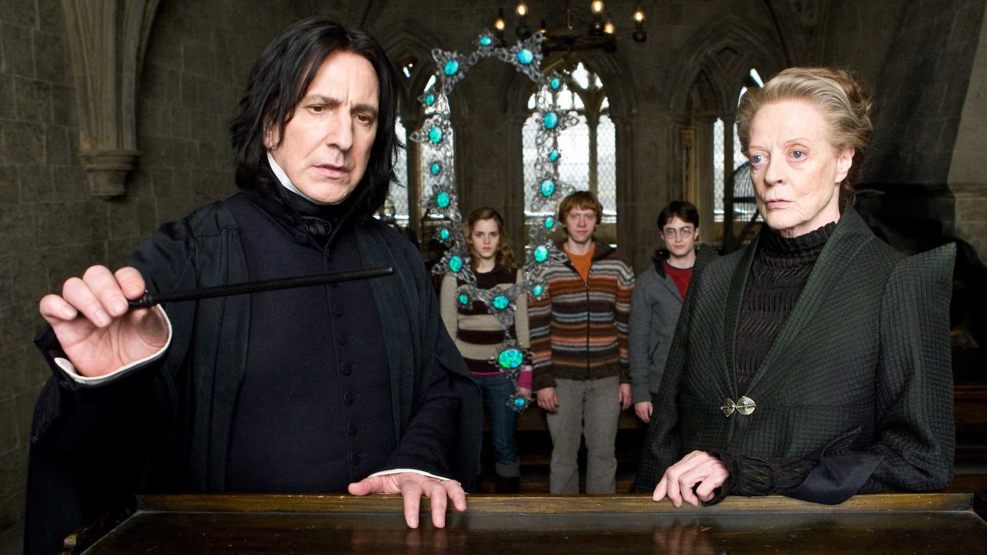 portrait, young women, mature adult, 1080P, people, harry, looking at camera, adult, males, still, Severus Snape, Hermione Granger, potter, front view, HD Wallpaper