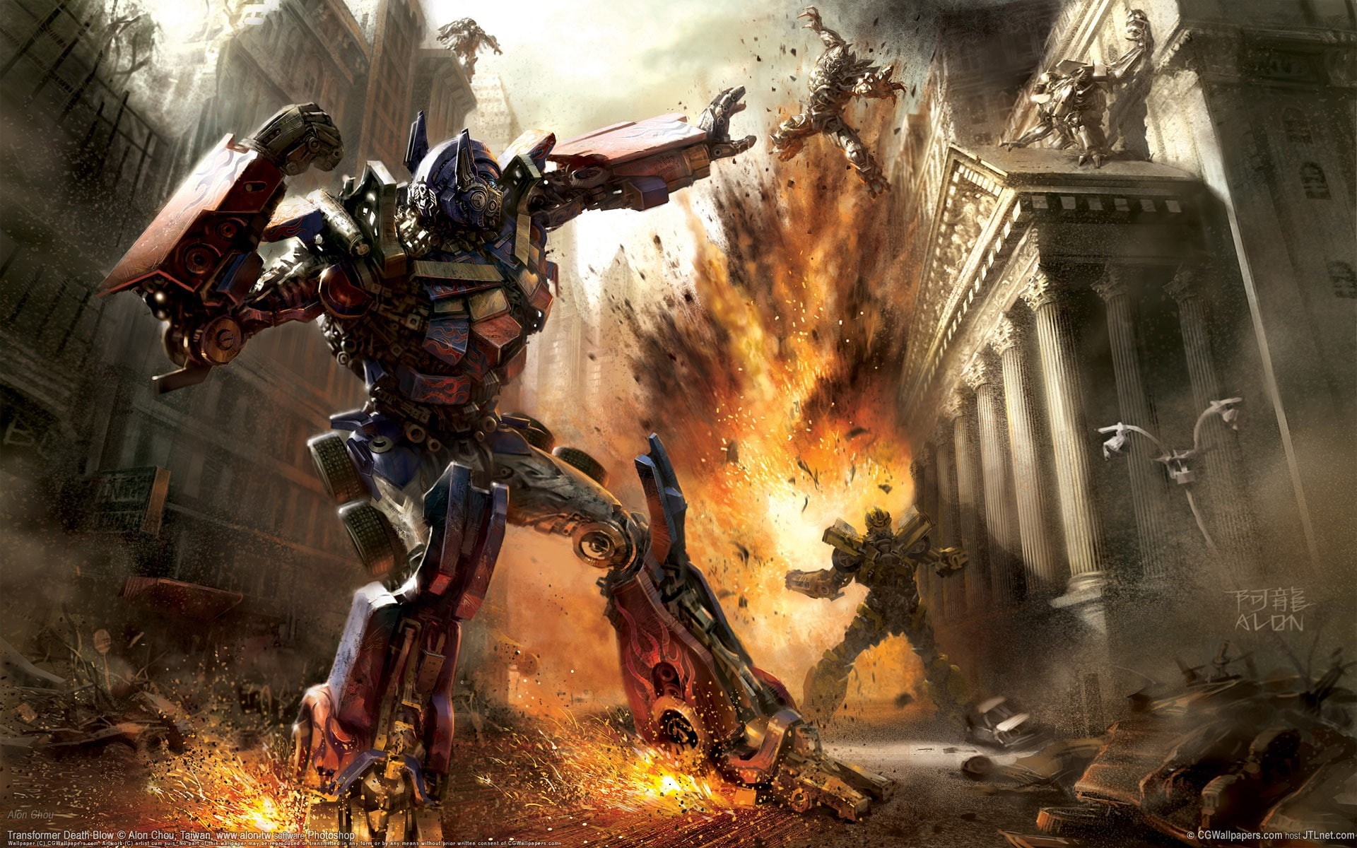 Megatron, Optimus Prime, Transformers, 1080P, HD Wallpaper