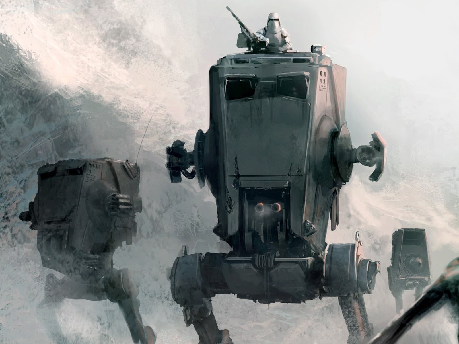 weapon, incidental people, army, winter, mode of transportation, nature, Star Wars, war, helicopter, fighting, environment, armed forces, snow, military training, HD Wallpaper