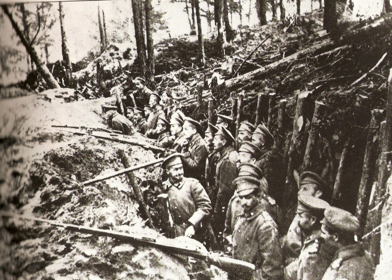 trench, russian soldiers, battle, combat, outdoors, no people, vintage, 720P, tree, wwi, plant, human representation, Russian, forest, war, people, winter, HD Wallpaper