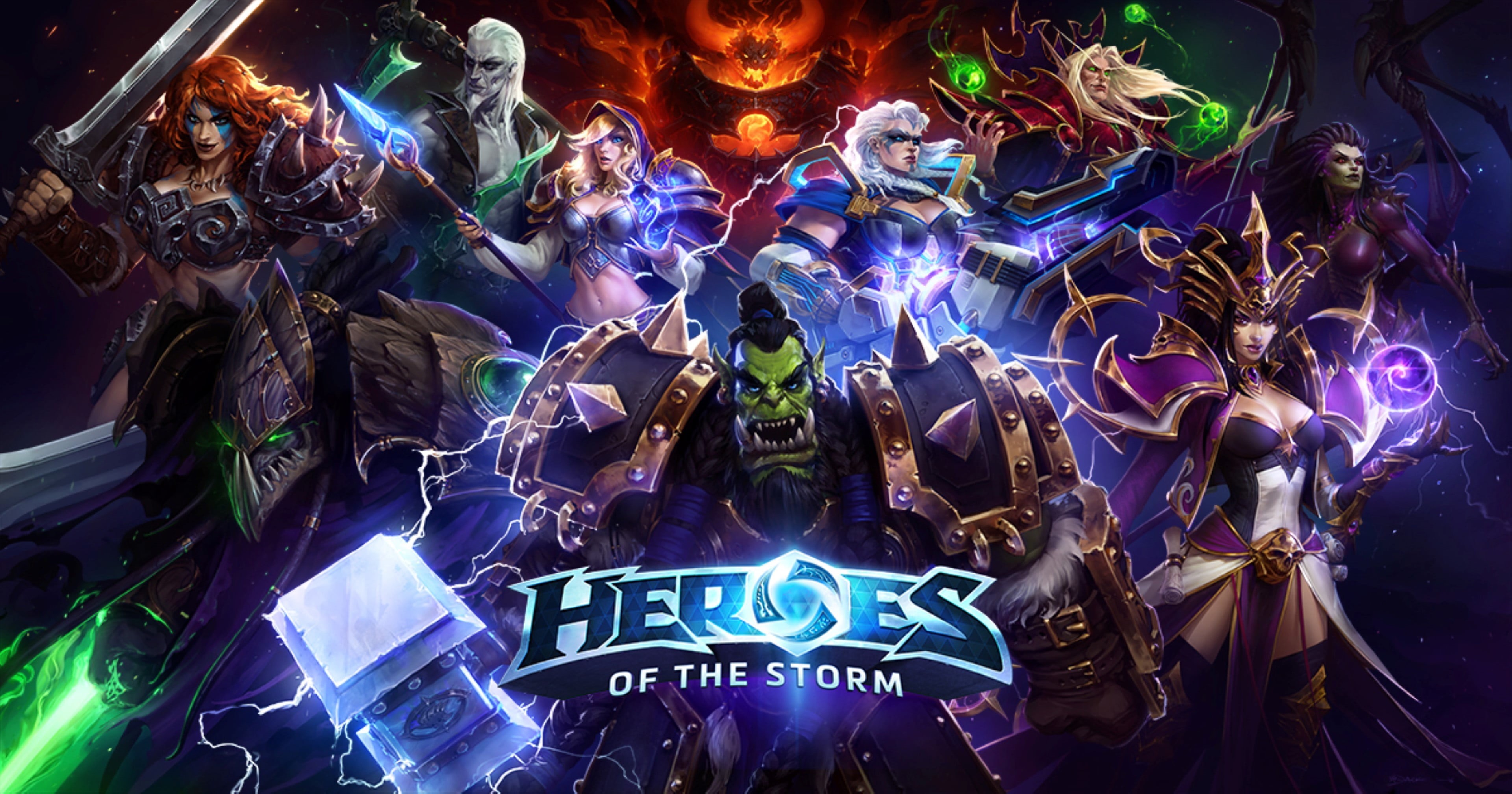 glass - material, representation, music, glowing, heroes, heroes of the storm, communication, illuminated, variation, digital, text, nightlife, concert, HD Wallpaper