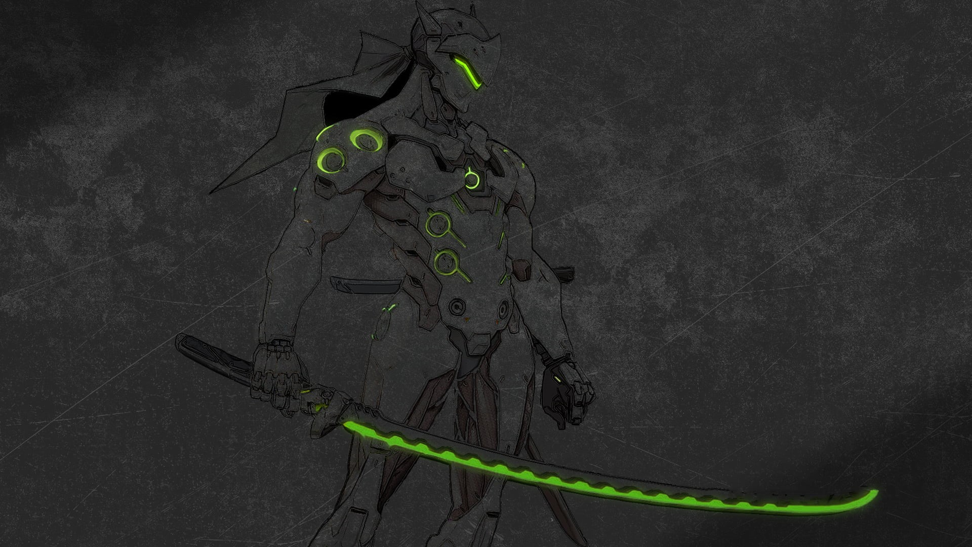 tree, branch, plant part, Overwatch, people, weapon, low angle view, sword, creativity, isolated color, leaf, day, war, green color, digital, HD Wallpaper