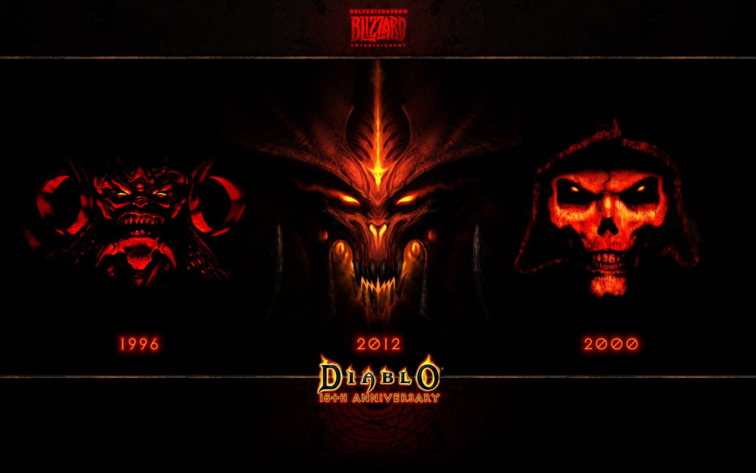 text, 2K, no people, fantasy art, Diablo, art and craft, sign, western script, Blizzard Entertainment, creativity, representation, communication, artwork, HD Wallpaper