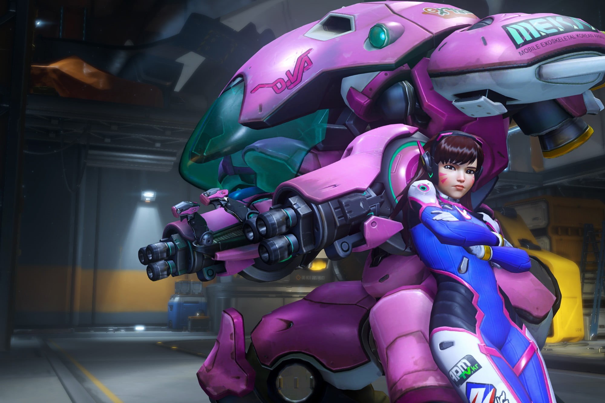pink color, video games, human representation, child, real people, women, Overwatch, spandex, females, robot, innocence, beside, girls, lifestyles, pink, HD Wallpaper