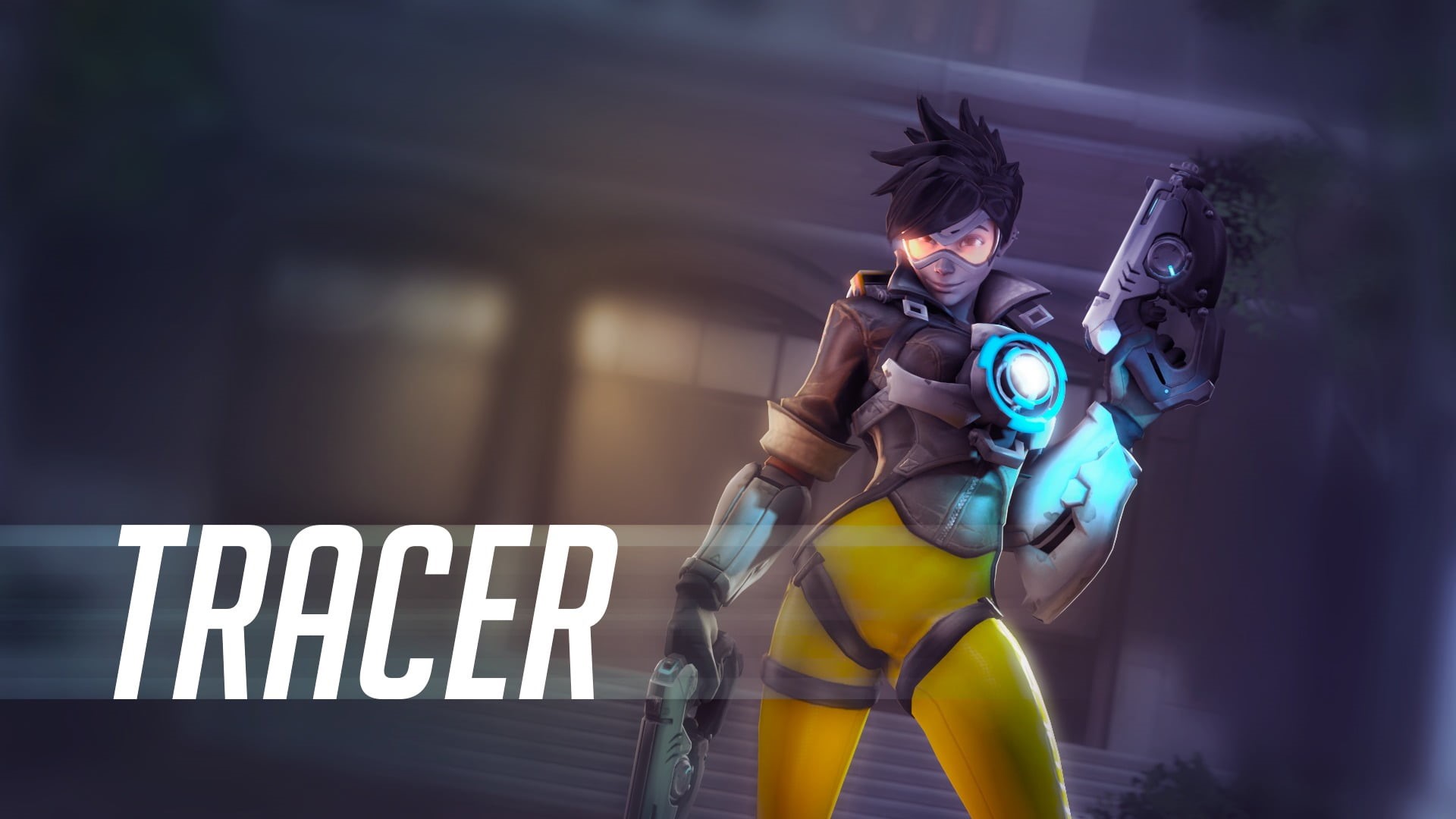 clothing, government, sign, text, weapon, Tracer (Overwatch), standing, adult, safety, Ferexes, activity, 1080P, gun, protection, security, HD Wallpaper