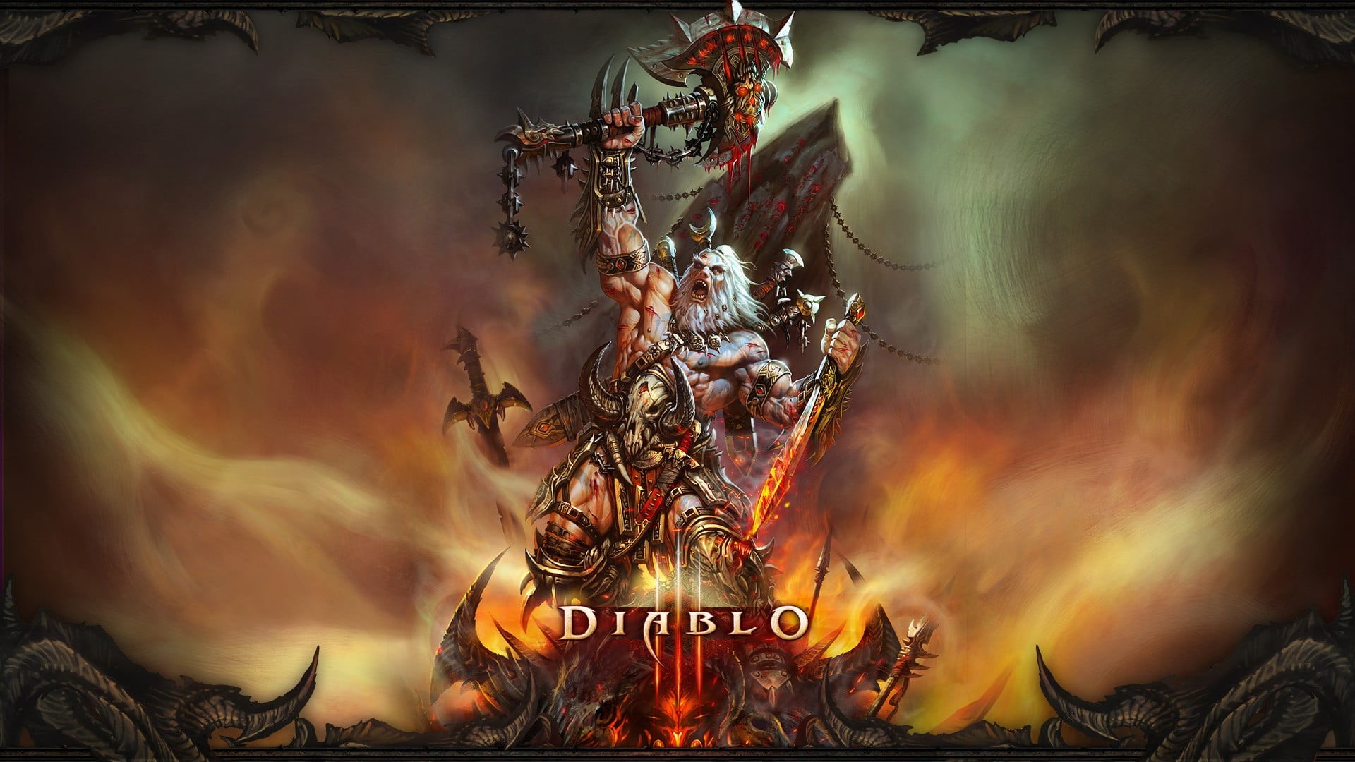 flame, spirituality, no people, heat - temperature, fire - natural phenomenon, 1080P, art and craft, glowing, burning, Diablo III, representation, religion, HD Wallpaper