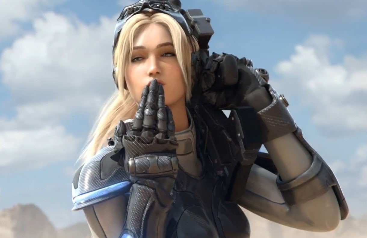 weapon, adult, outdoors, young women, happiness, portrait, sunlight, 480P, sky, women, nova starcraft ii nova terra heroes of the storm, holding, nature, HD Wallpaper