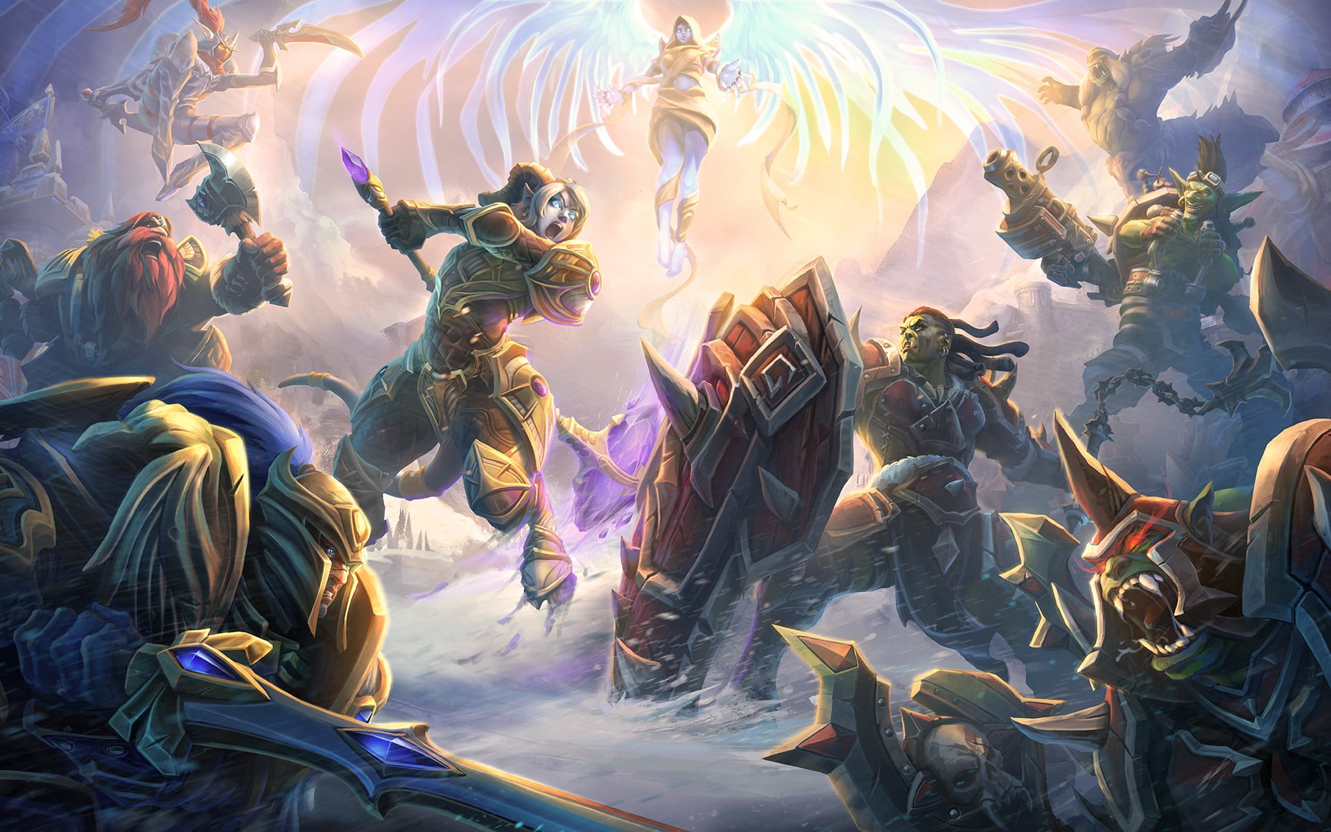 Valeera Sanguinar, Rehgar Earthfury, Garrosh Hellscream, Varian Wrynn, 1080P, Junkrat (Overwatch), Muradin Bronzebeard, Heroes of the Storm, Yrel (Warcraft), HD Wallpaper