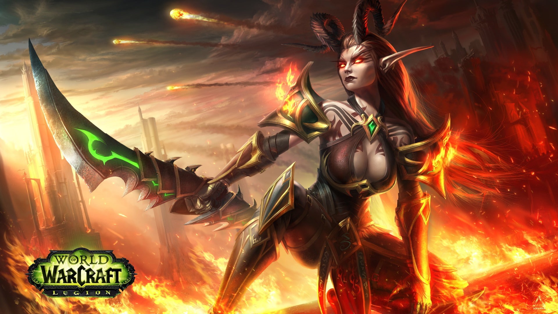Blood Elf, 1080P, Blizzard Entertainment, World of Warcraft: Legion, World of Warcraft, Demon Hunter, HD Wallpaper
