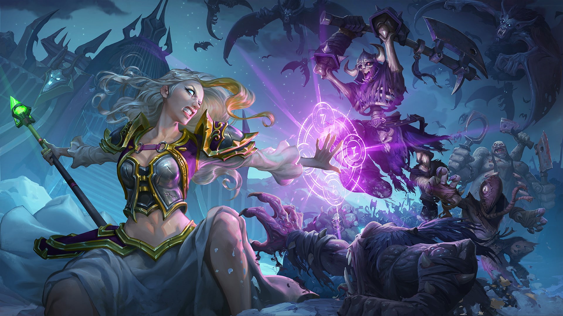 1080P, Hearthstone, Jaina Proudmoore, Knights of the frozen throne, HD Wallpaper