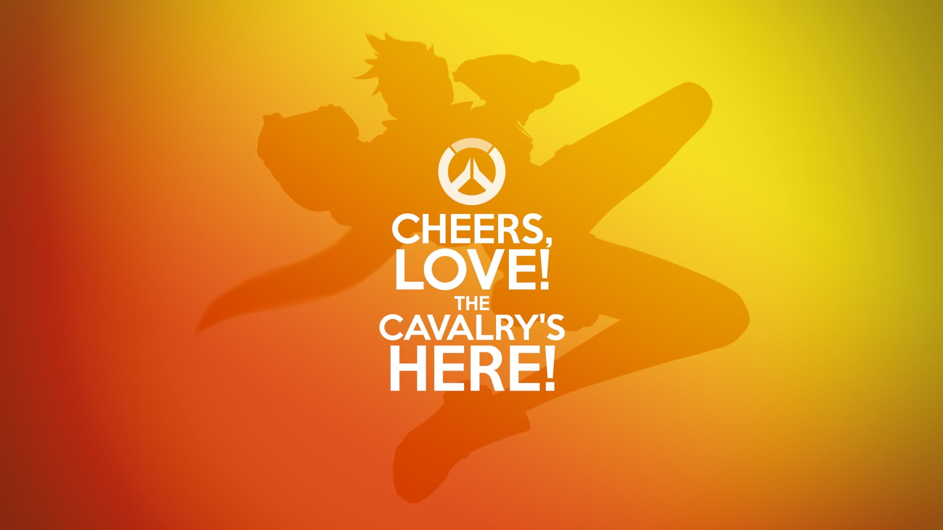 Lena Oxton, orange color, representation, human hand, Blizzard Entertainment, logo, message, studio shot, 1080P, nature, Overwatch, one person, colored background, HD Wallpaper
