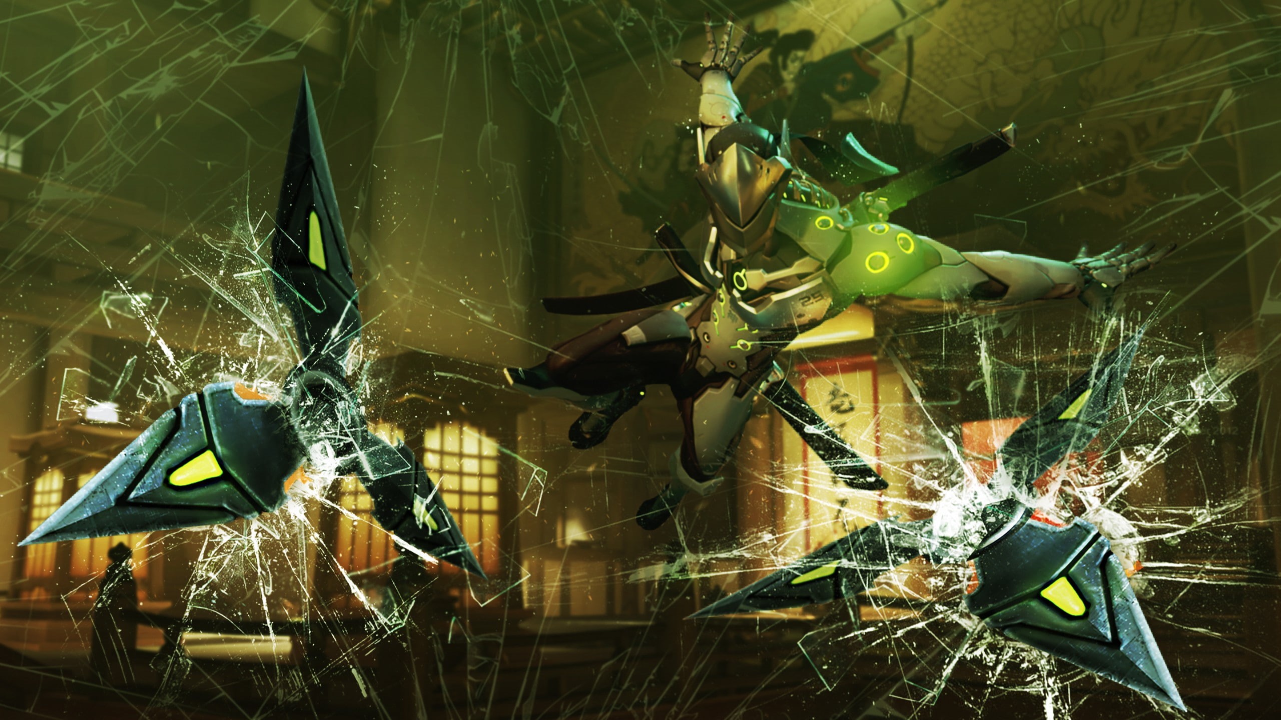 Overwatch, Genji (Overwatch), 2K, video games, livewirehd (Author), Genji Shimada, Blizzard Entertainment, HD Wallpaper
