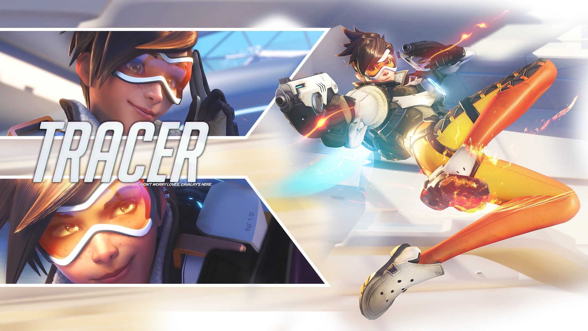 1080P, wireless technology, communication, real people, portrait, table, Tracer (Overwatch), mode of transportation, digital composite, adult, technology, HD Wallpaper