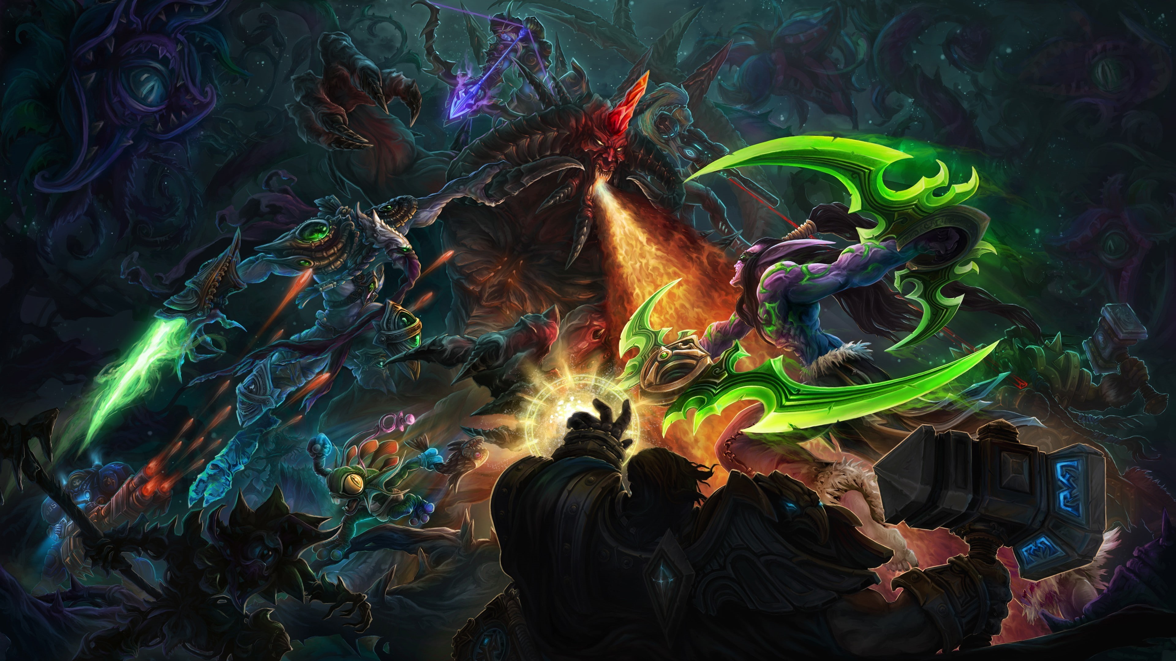battle, heroes of the storm, Blizzard Entertainment, 4K, HD Wallpaper
