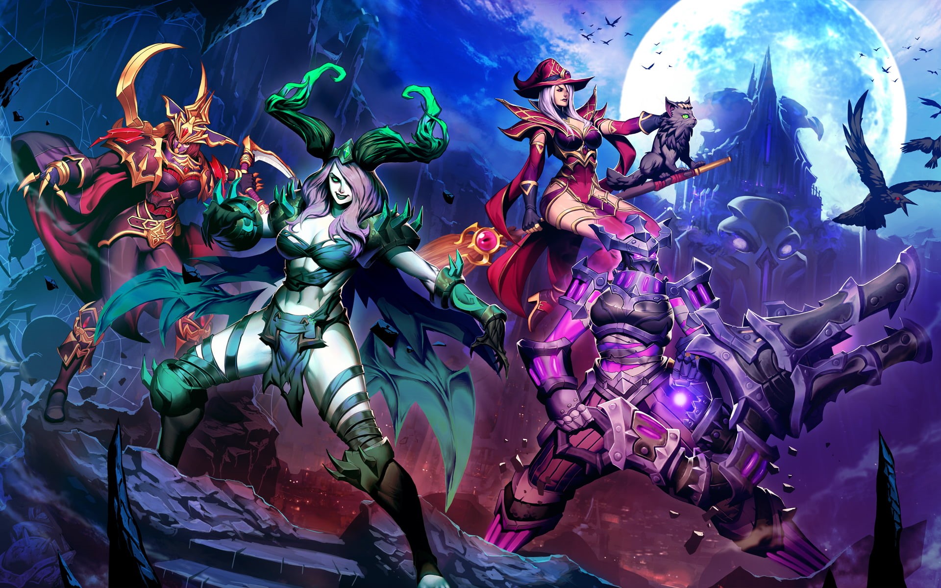 1080P, Heroes of the Storm, Maiev Shadowsong, Sally Whitemane, Zarya (Overwatch), Video Game, Alexstrasza (World Of Warcraft), HD Wallpaper