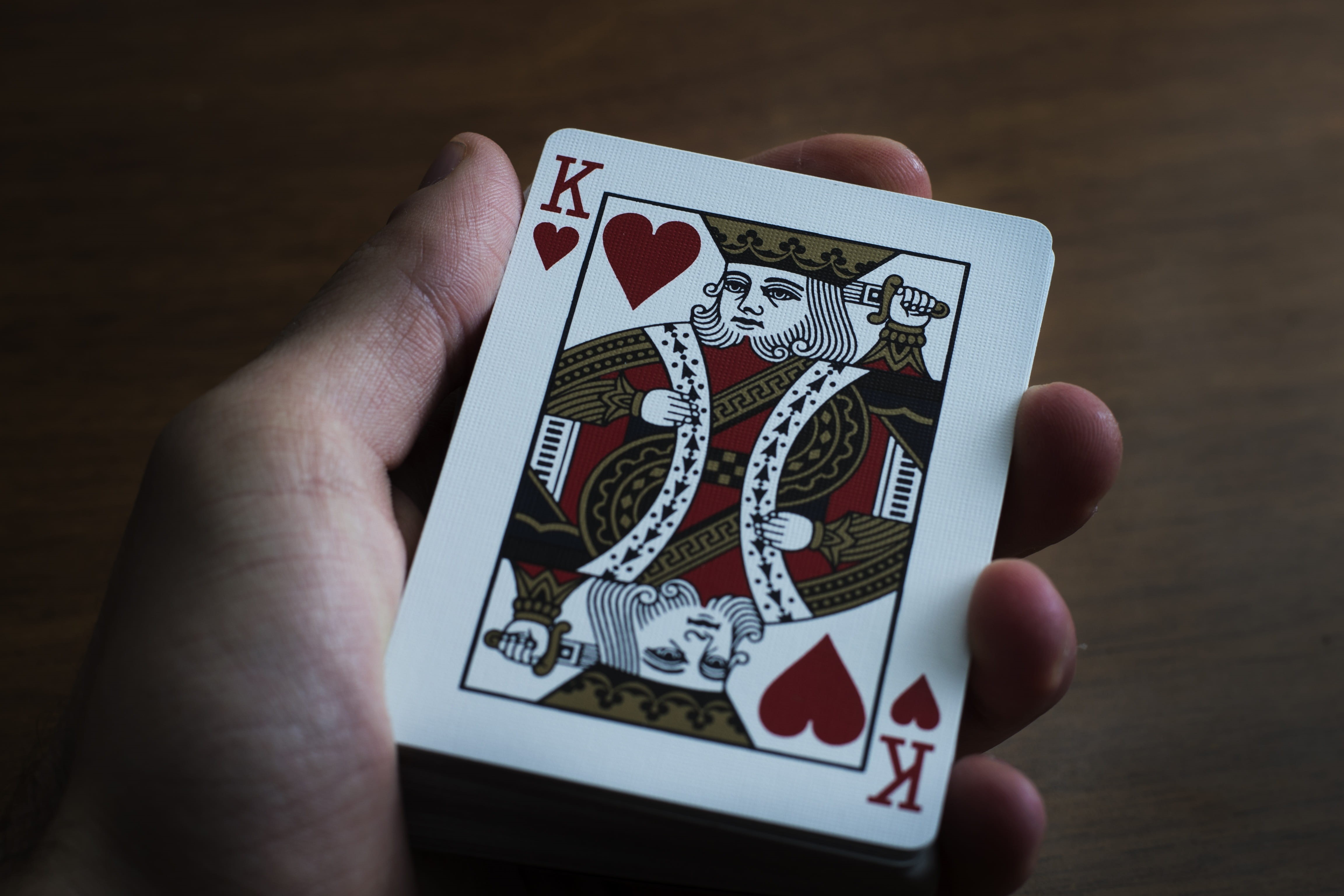 human body part, finger, leisure activity, game, holding, heart, gambling, opportunity, human limb, close-up, paper, playing, relaxation, 4K, personal perspective, HD Wallpaper
