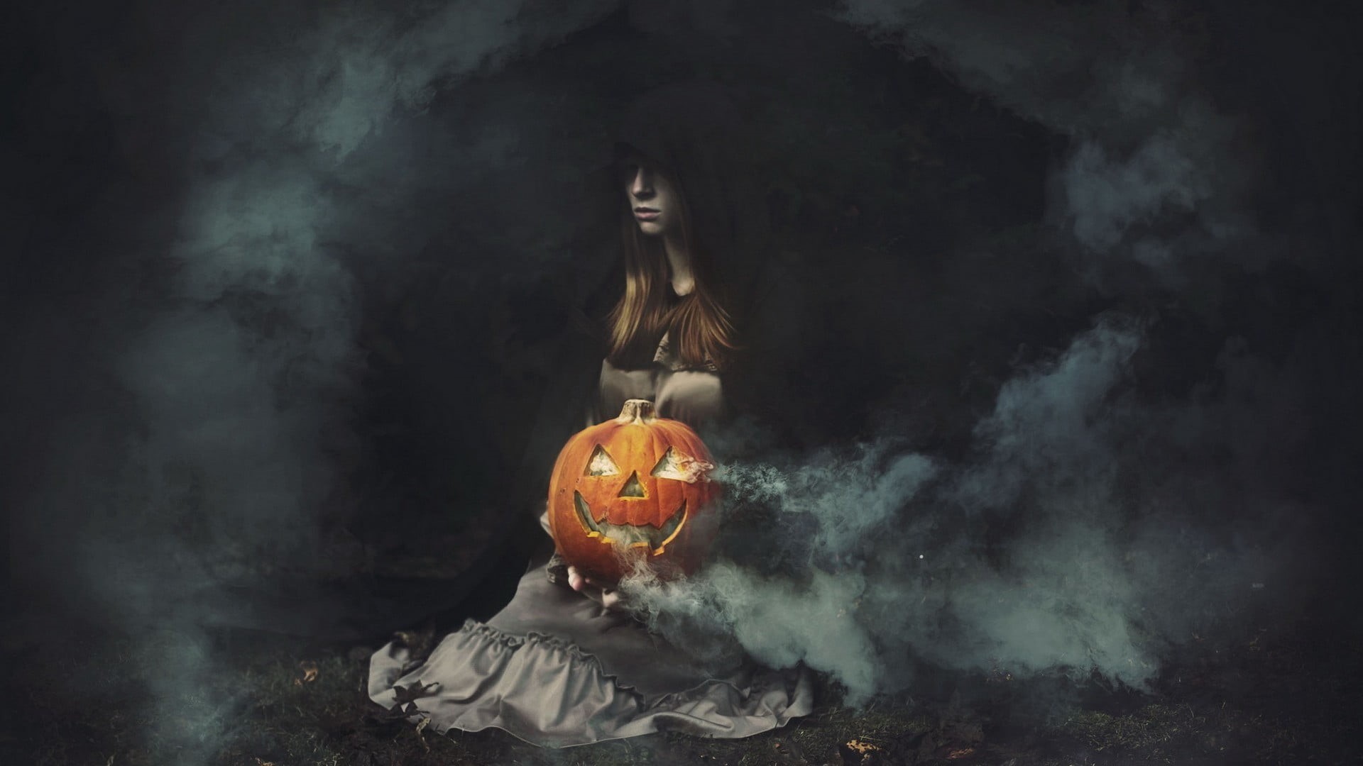 fantasy, dress, hairstyle, long hair, digital composite, one person, full length, smoke - physical structure, adult, effort, fantasy art, young adult, studio shot, HD Wallpaper