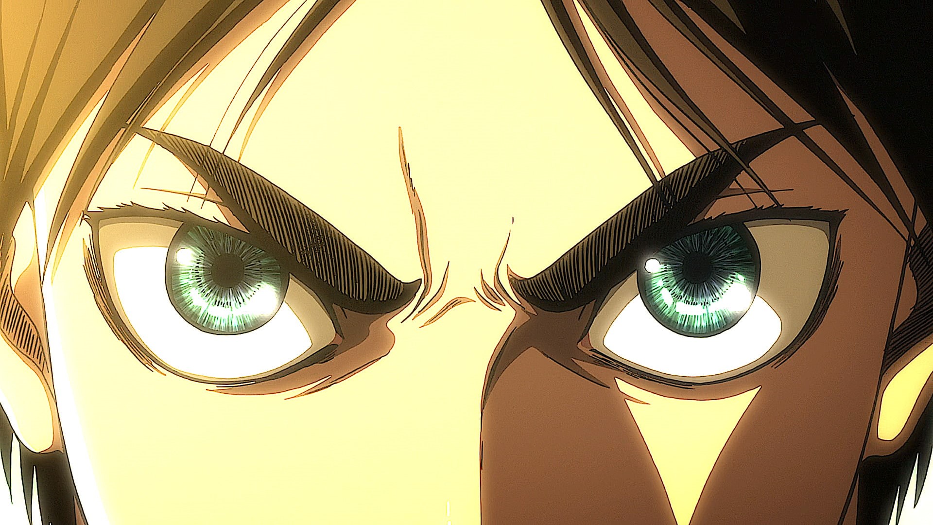 1080P, Eren Yeager, Anime, Attack On Titan, Green Eyes, Shingeki No Kyojin, HD Wallpaper